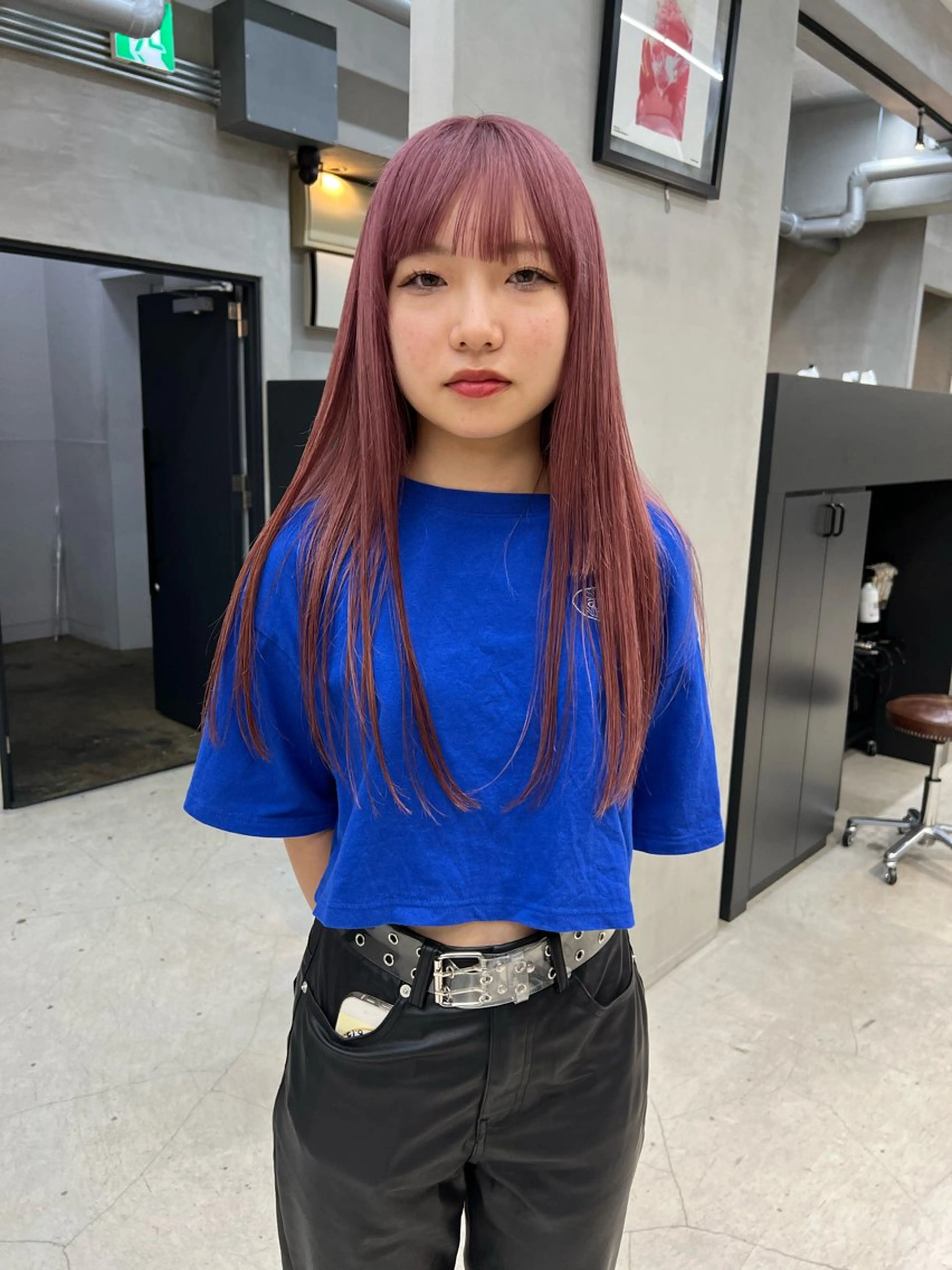 ロング カラー ピンクカラー カット ヘアカラー トリートメント デザイン/レイヤー Kaito🐩/栄のヘアスタイル