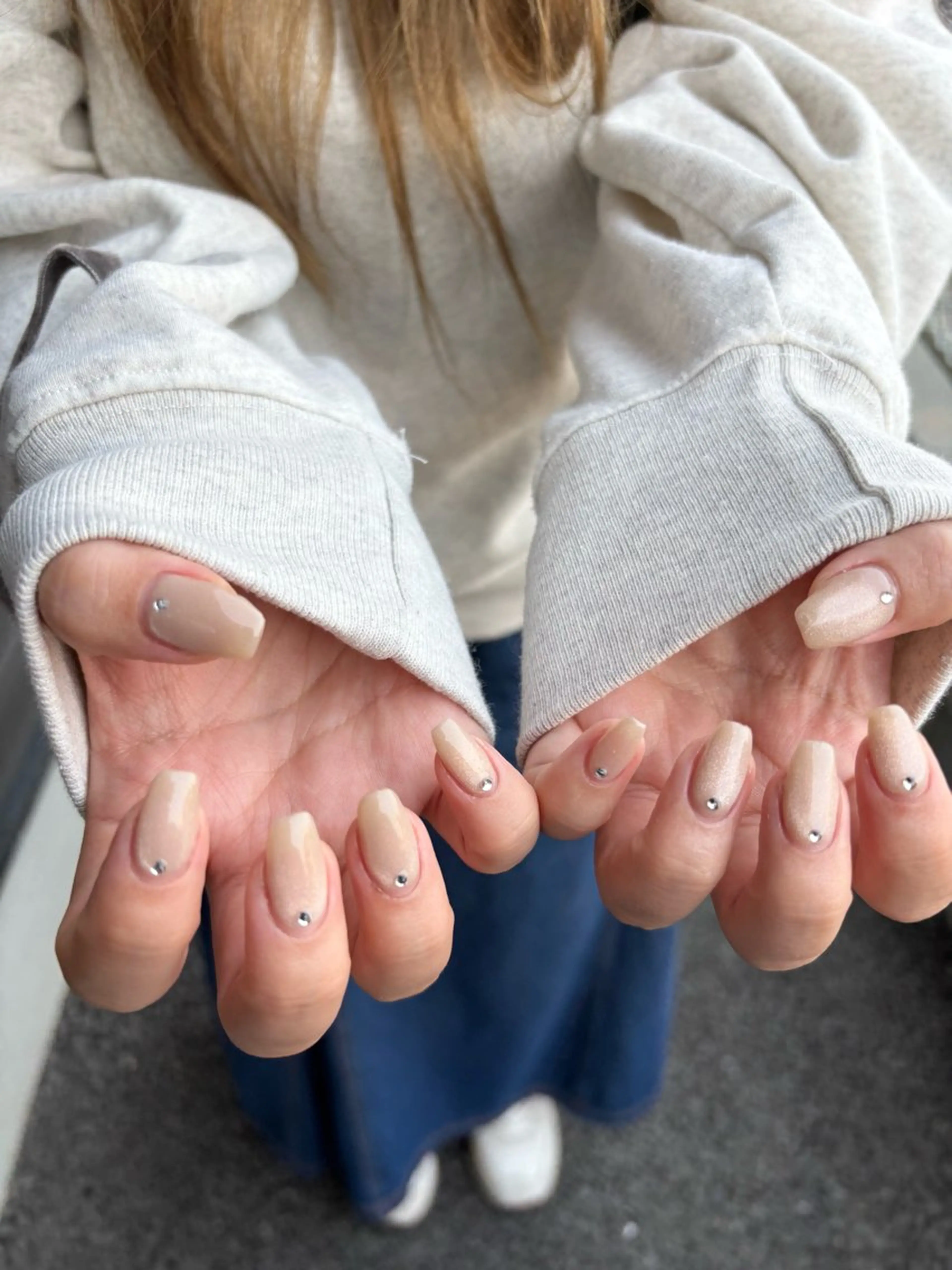 ネイル マグネットネイル ストーンネイル ハンドネイル フットネイル BTFL nailのネイルデザイン