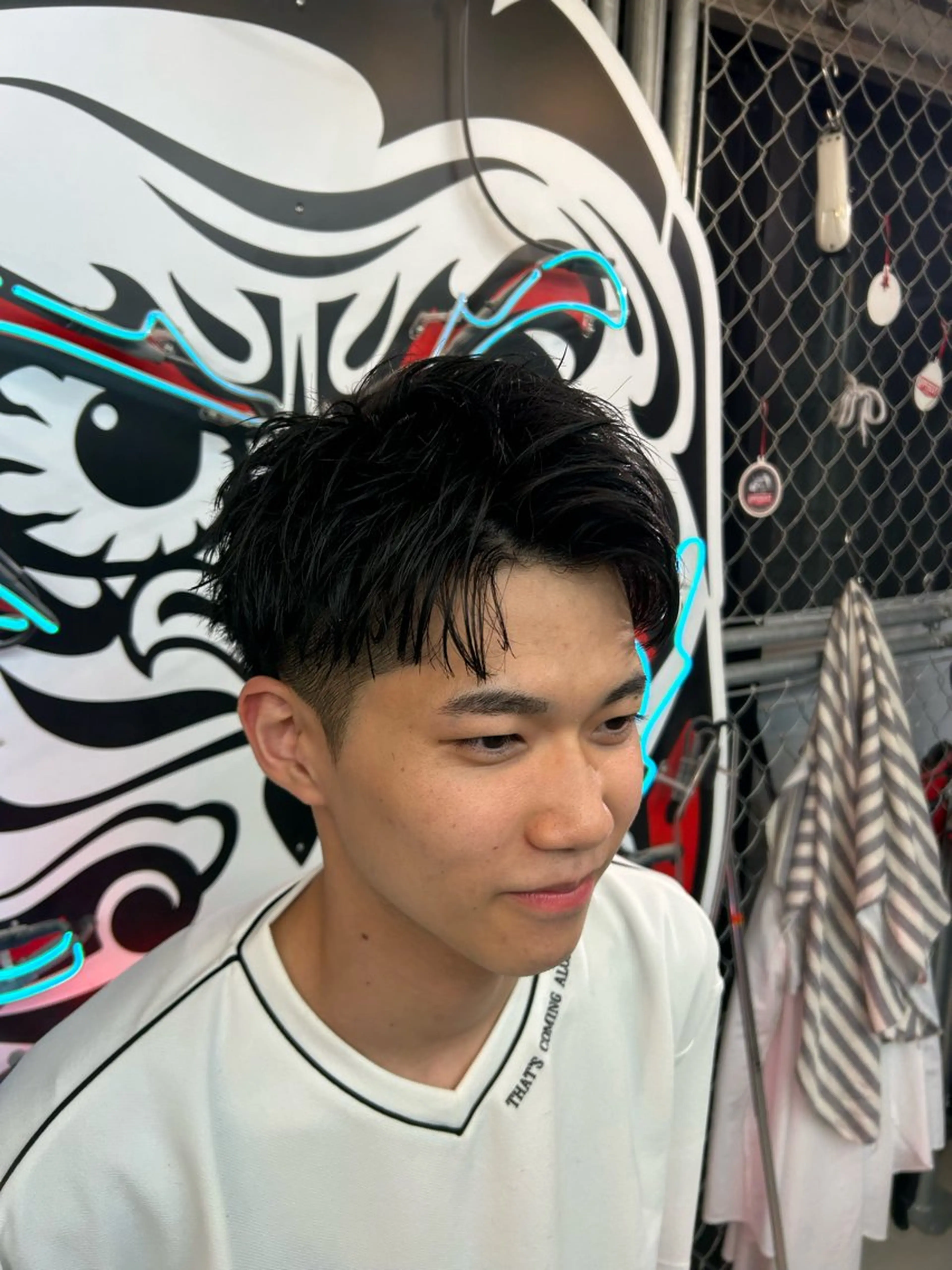 ショート ヘアアレンジ メンズ アップバング ショートヘア 藤田 希羅のヘアスタイル