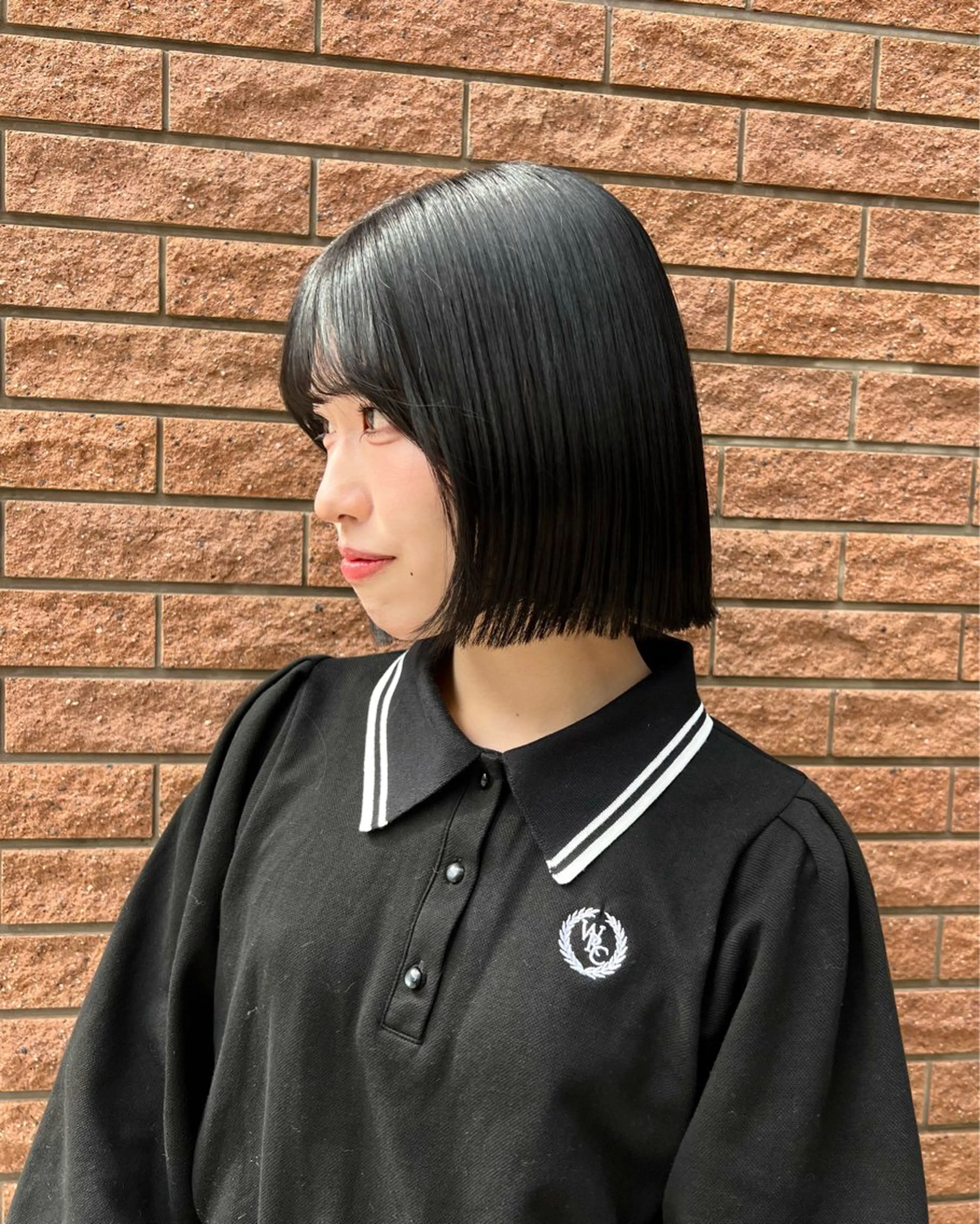 ショート カラー 切りっぱなしボブ ボブ 神戸ボブ✂️ ioe三宮/田 伸佳のヘアスタイル