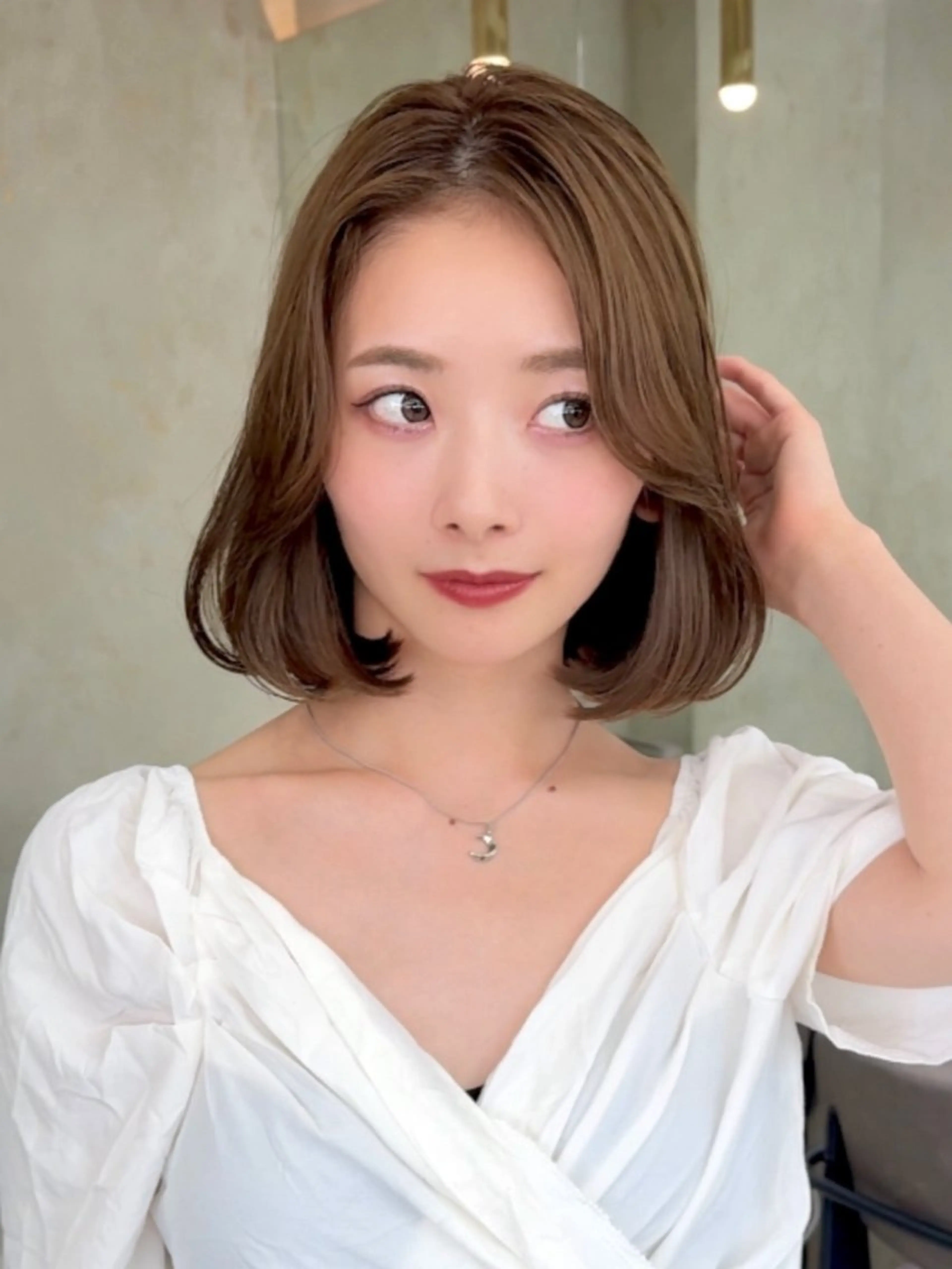 ショート カラー 莉乃/縮毛矯正/髪質 改善/艶カラーのヘアスタイル