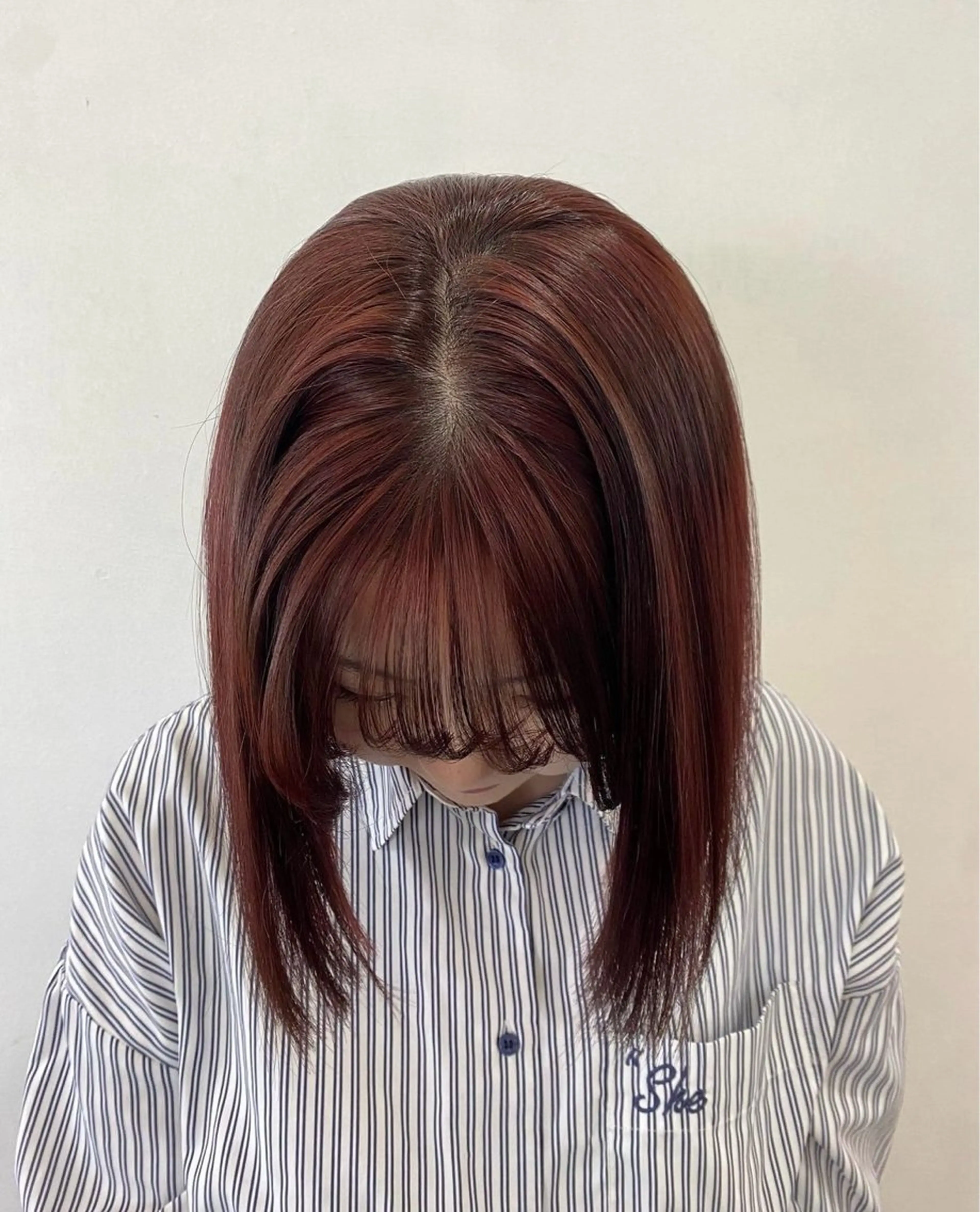 ミディアム ヘアカラー 栗崎 菜弥のヘアスタイル