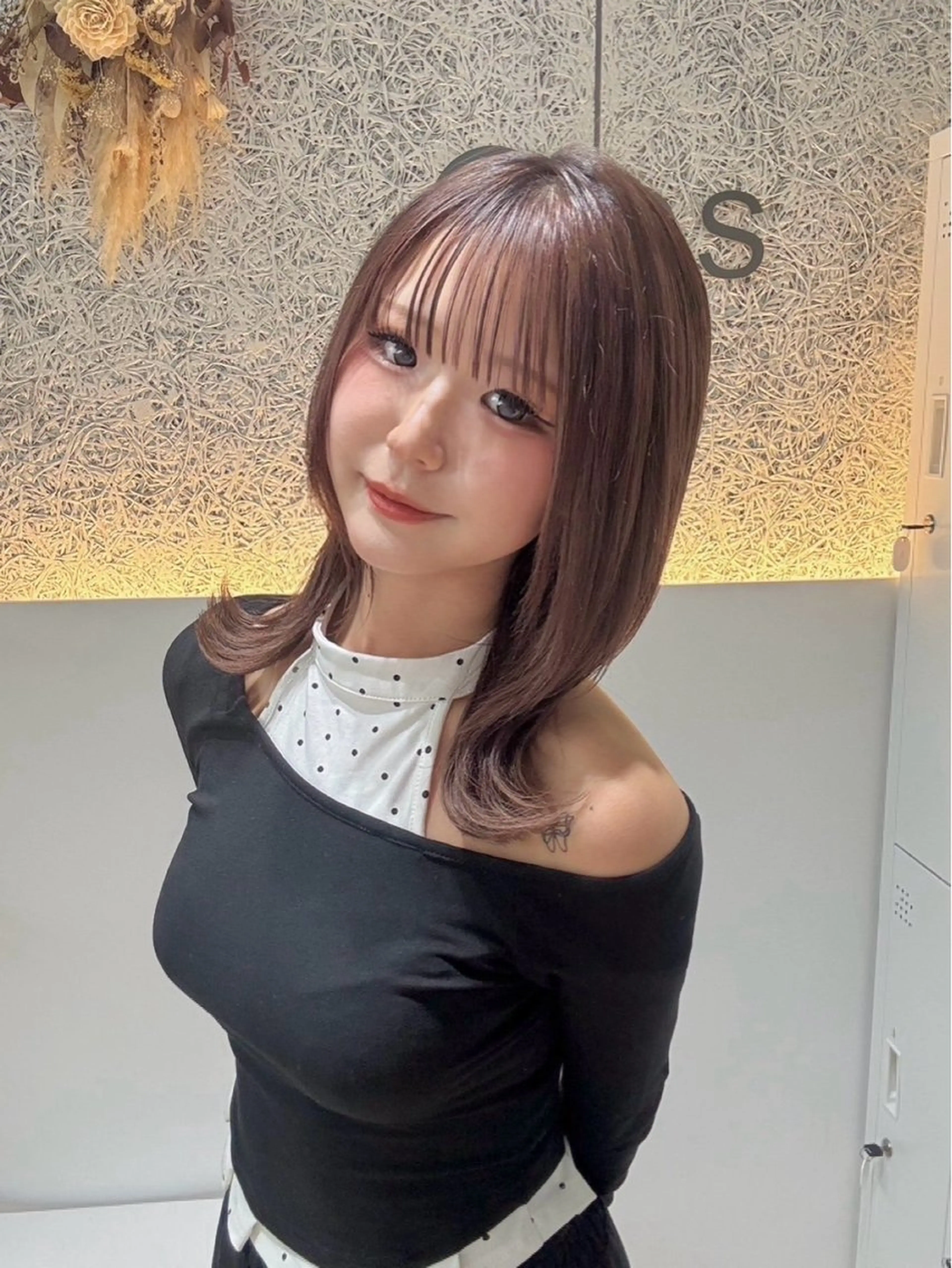 ミディアム ヘアカラー OPS hair大名 🩵yuna🌙のヘアスタイル