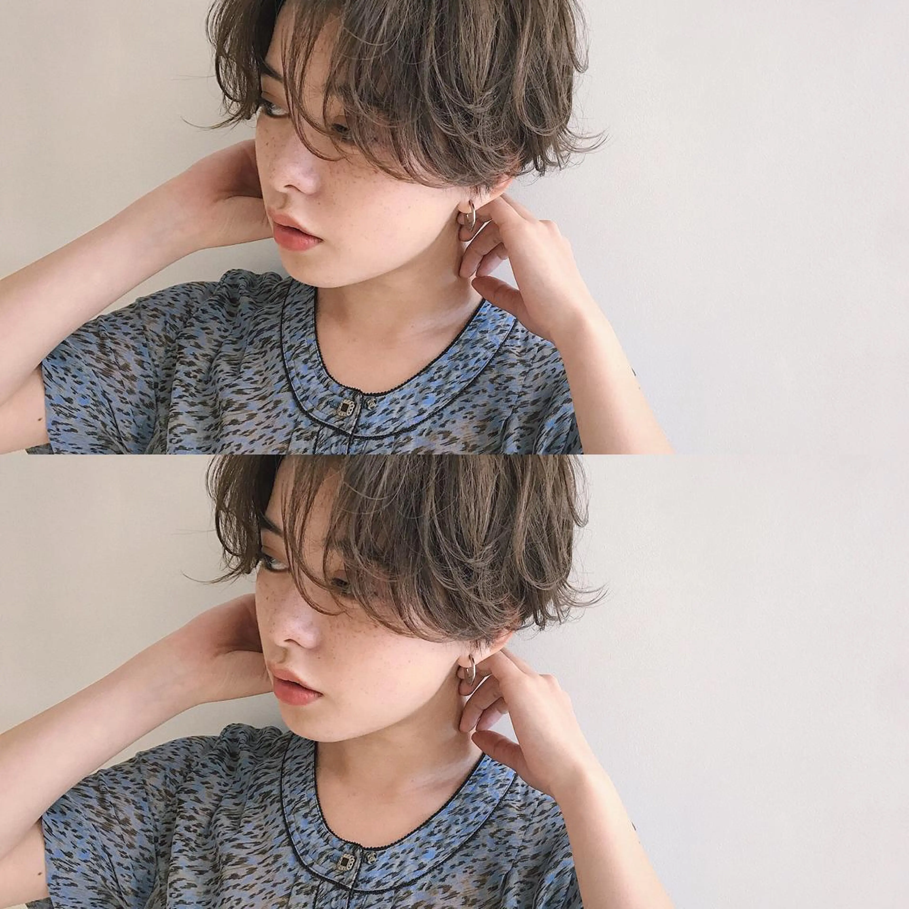 ショート カラー パーマ ヘアアレンジ ハンサムショート ショートヘア 小顔カット カット ヘアセット GOTODAY SHAiRE   SALON　青山所属・松田 亮葉のヘアスタイル