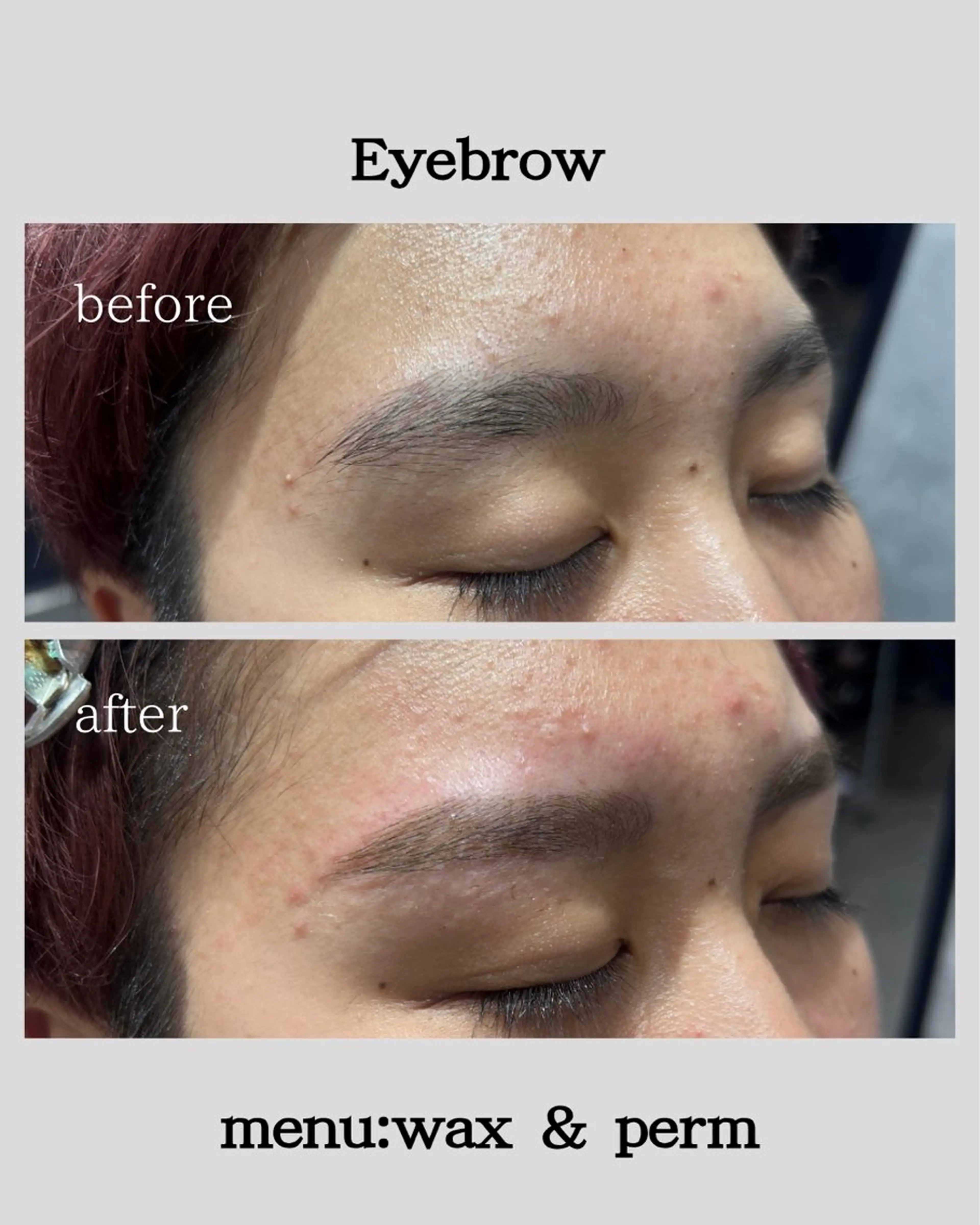 アイブロウ 眉毛ワックス、パーマ 眉だけで垢抜けの眉毛・アイブロウイメージ