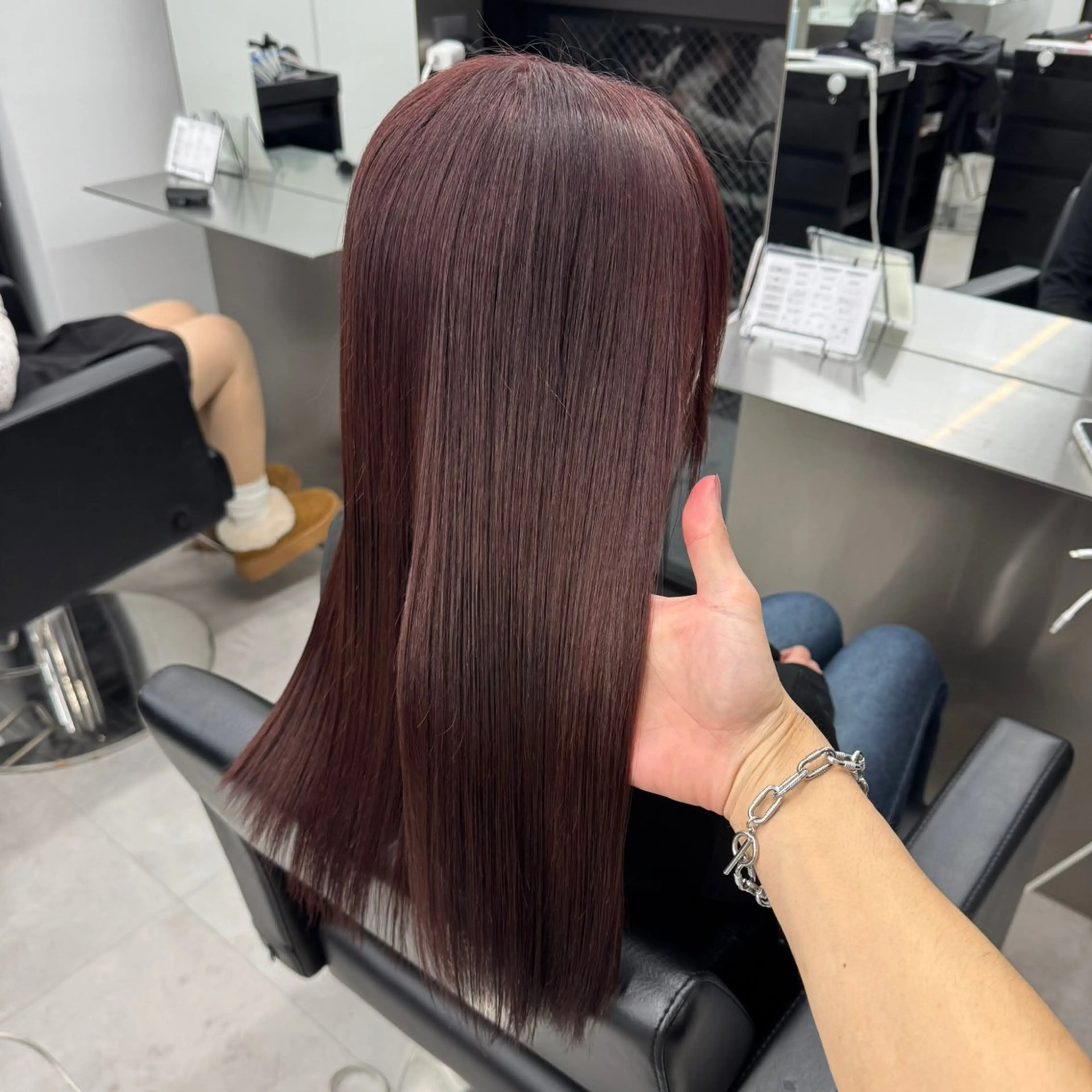 ロング カラー ブリーチ カシス ダブルカラー ブリーチなしカラー ピンクカラー ヘアカラー トリートメント エクステ/ハイトーン /韓国ヘアKENTAのヘアスタイル