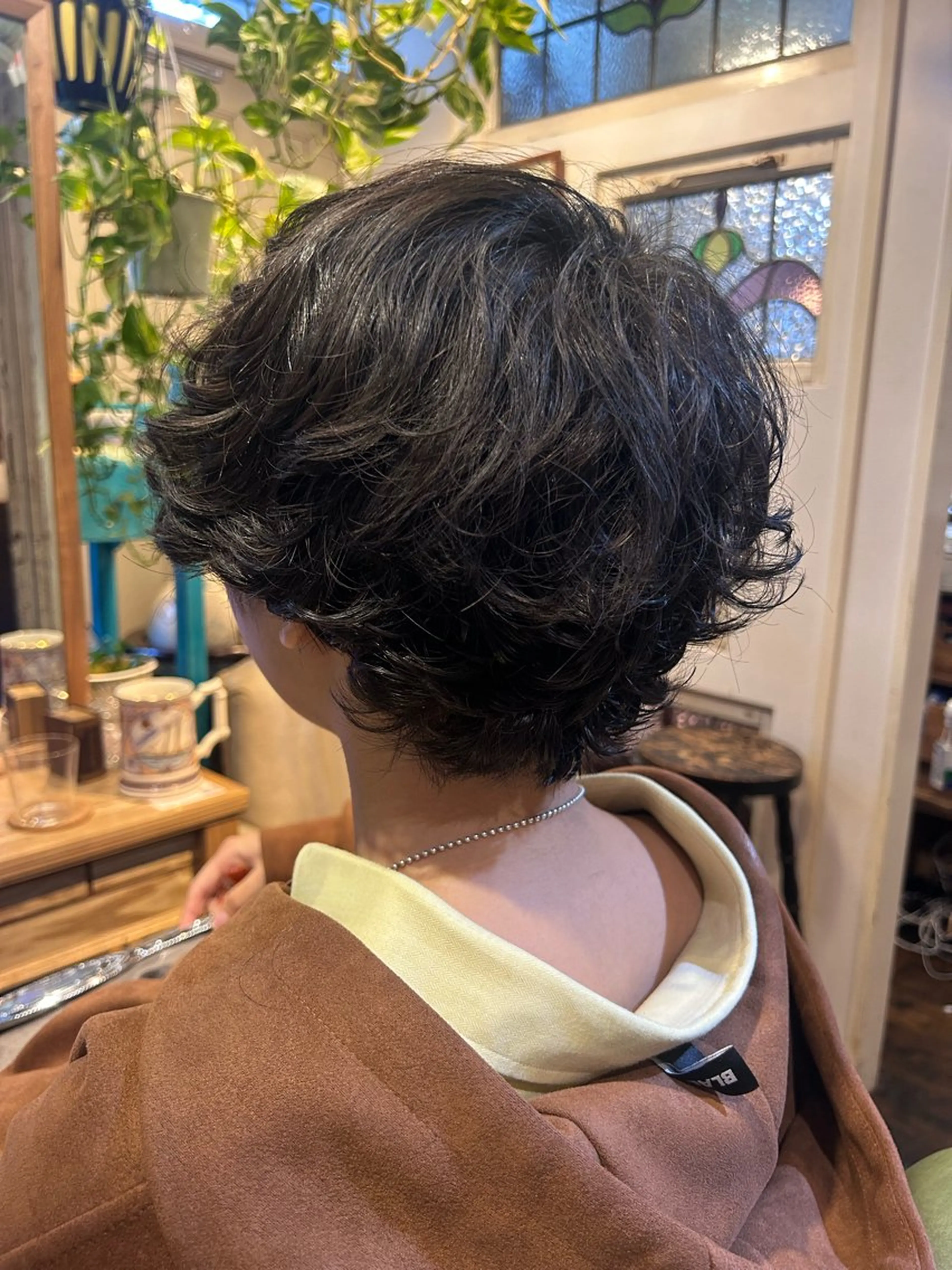 ショート パーマ カット パーマ トリートメント 清水千優/パーマ/透 明感カラー/メンズのヘアスタイル