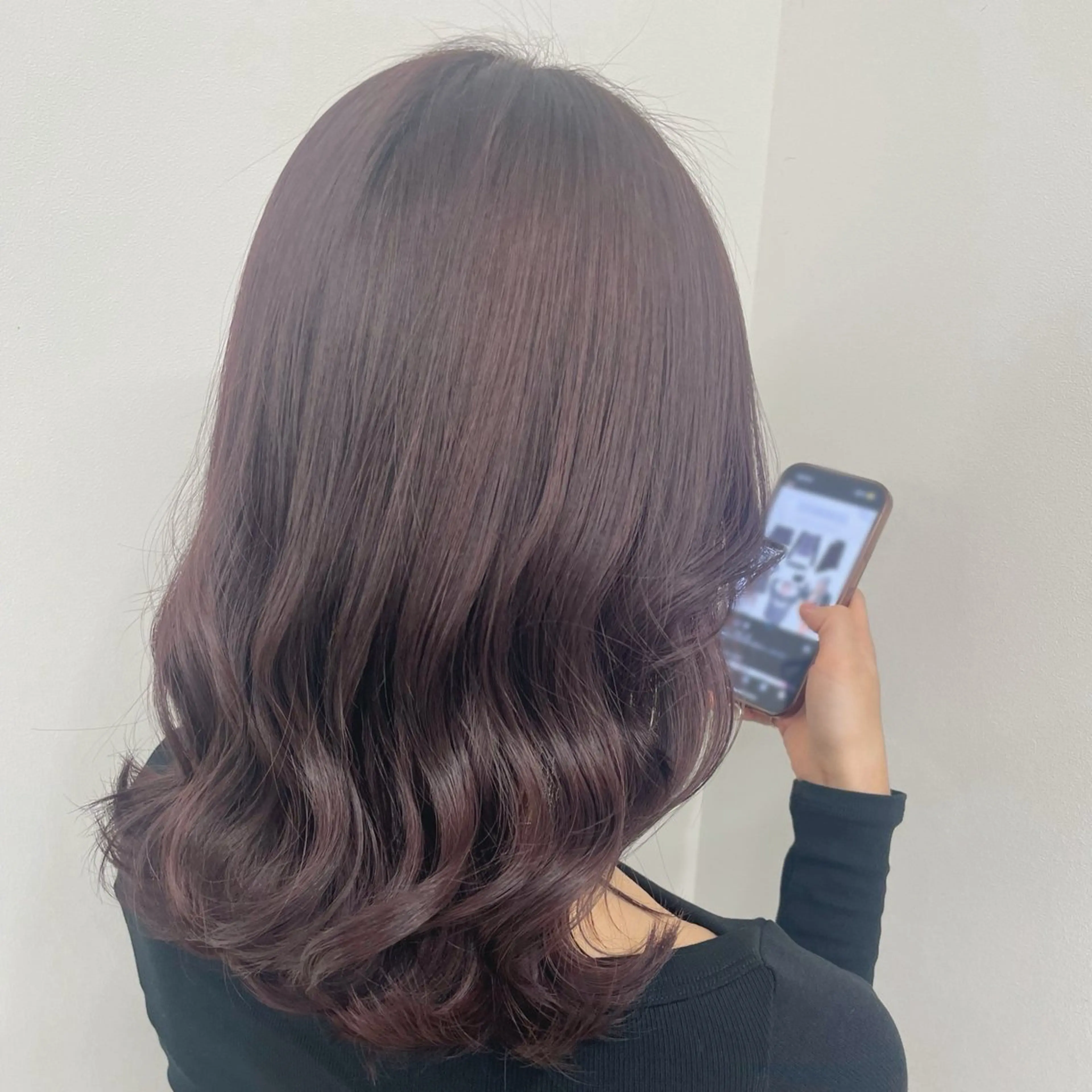 セミロング カラー ラベンダーカラー ピンクカラー ピンクラベンダー 下鳥 廉のヘアスタイル