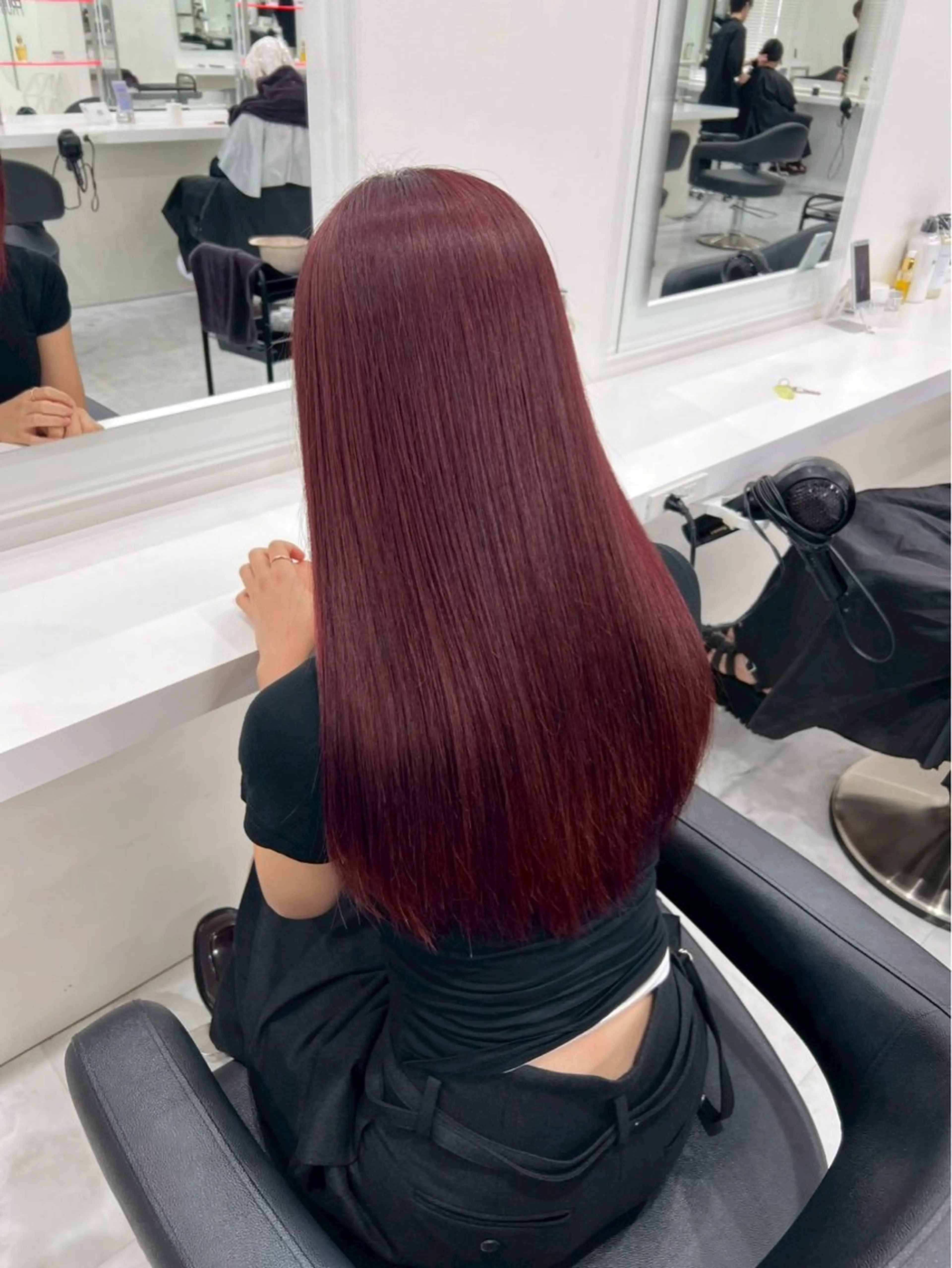 ロング ヘアカラー トリートメント ブリーチなし✦.* 暖色カラー🎀セナのヘアスタイル