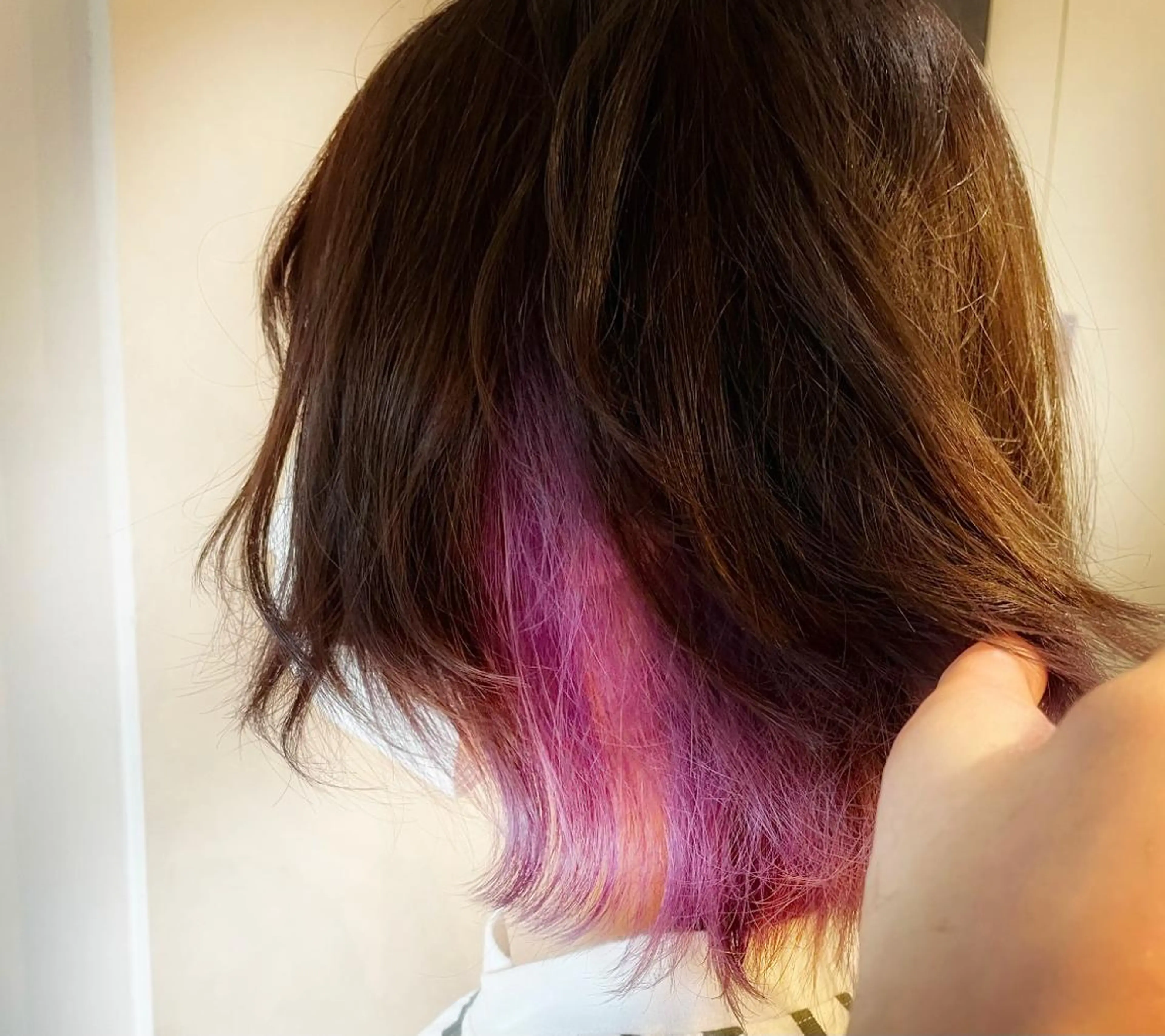 ショート カラー ブリーチ インナーカラー ラベンダーカラー カット ヘアカラー ★糀谷 敬大のヘアスタイル