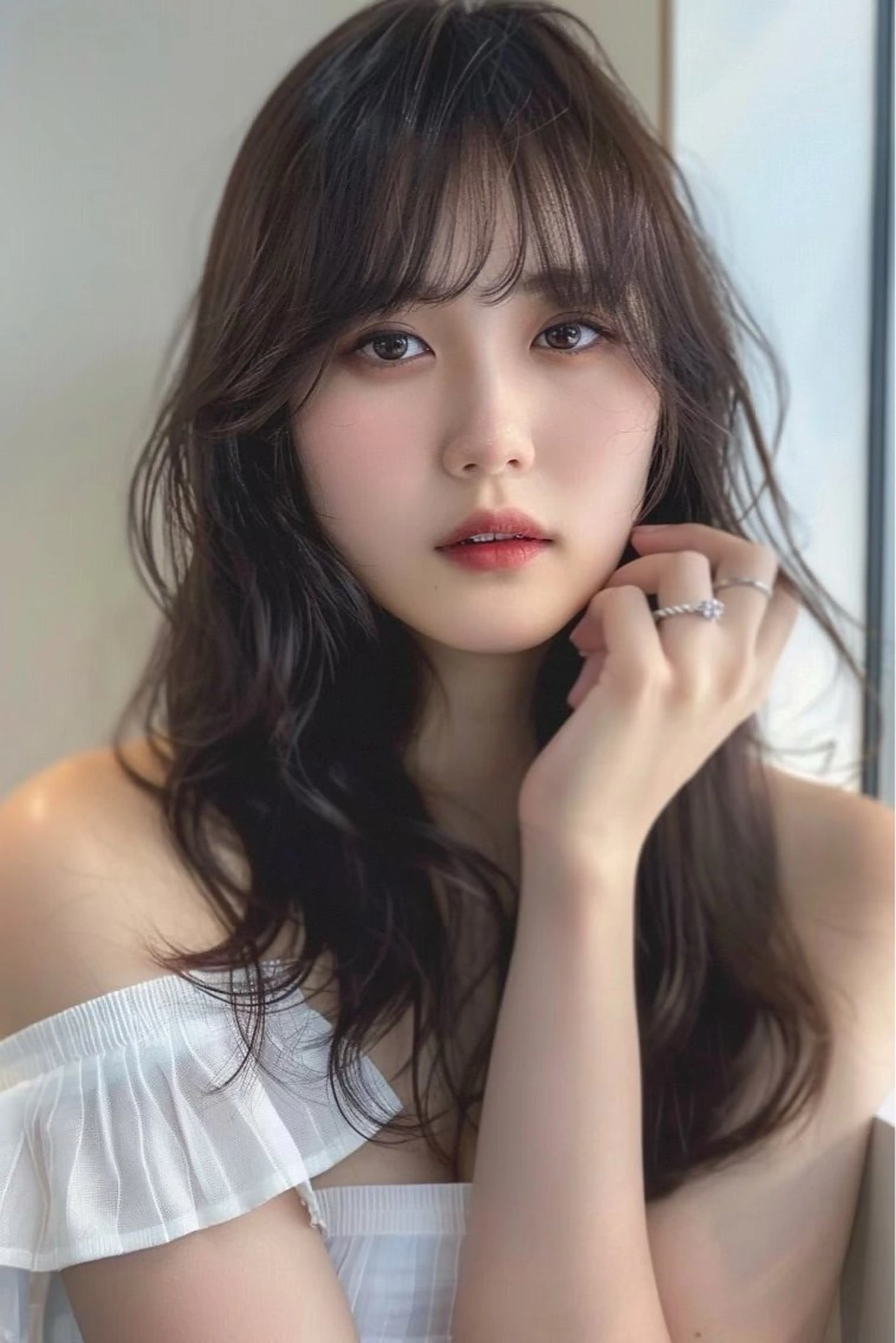 セミロング カラー カット ヘアカラー トリートメント 最新ケアカラー 髪質改善YUTOのヘアスタイル