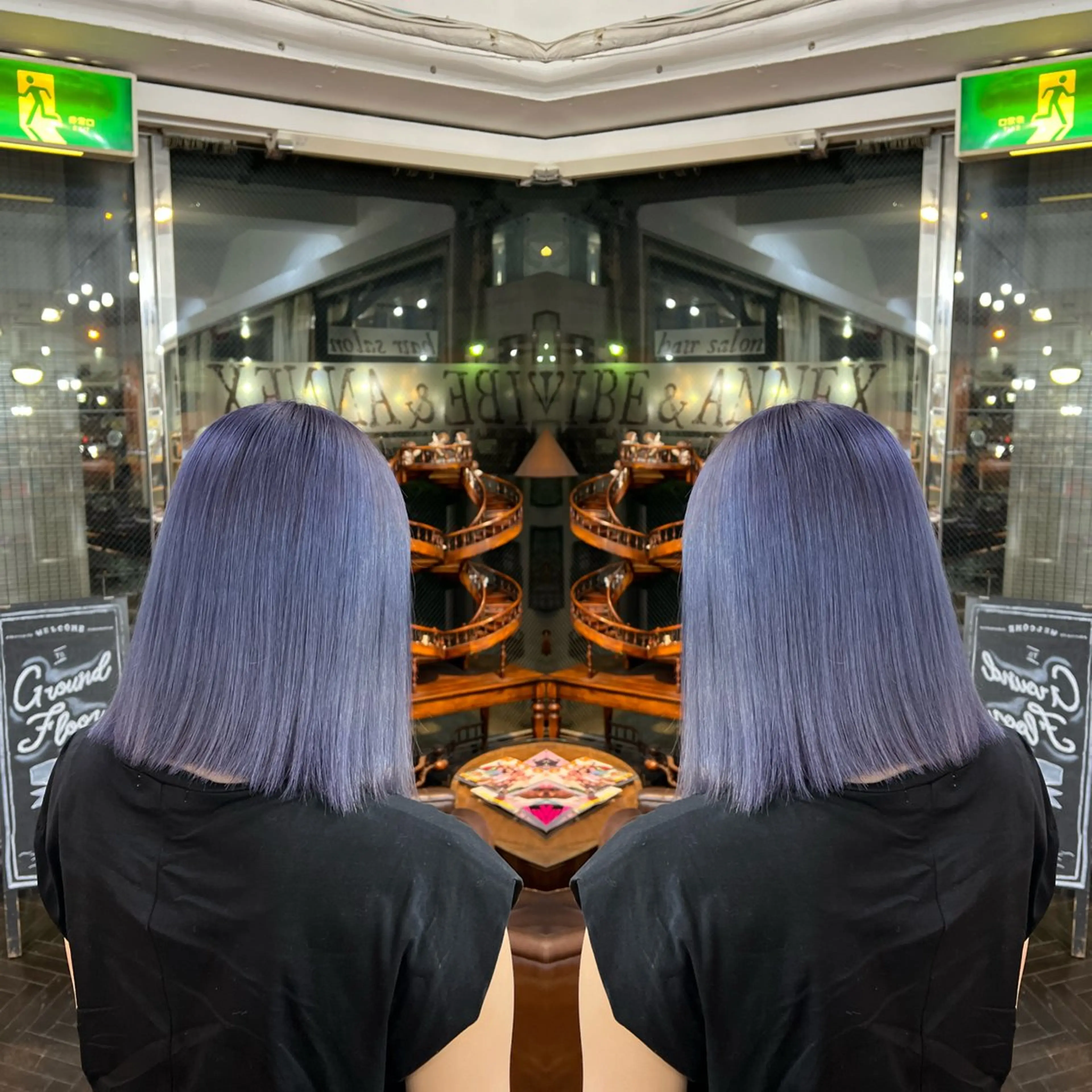 ミディアム カラー レイヤー/ボブ/ ミニボブ/AOIのヘアスタイル