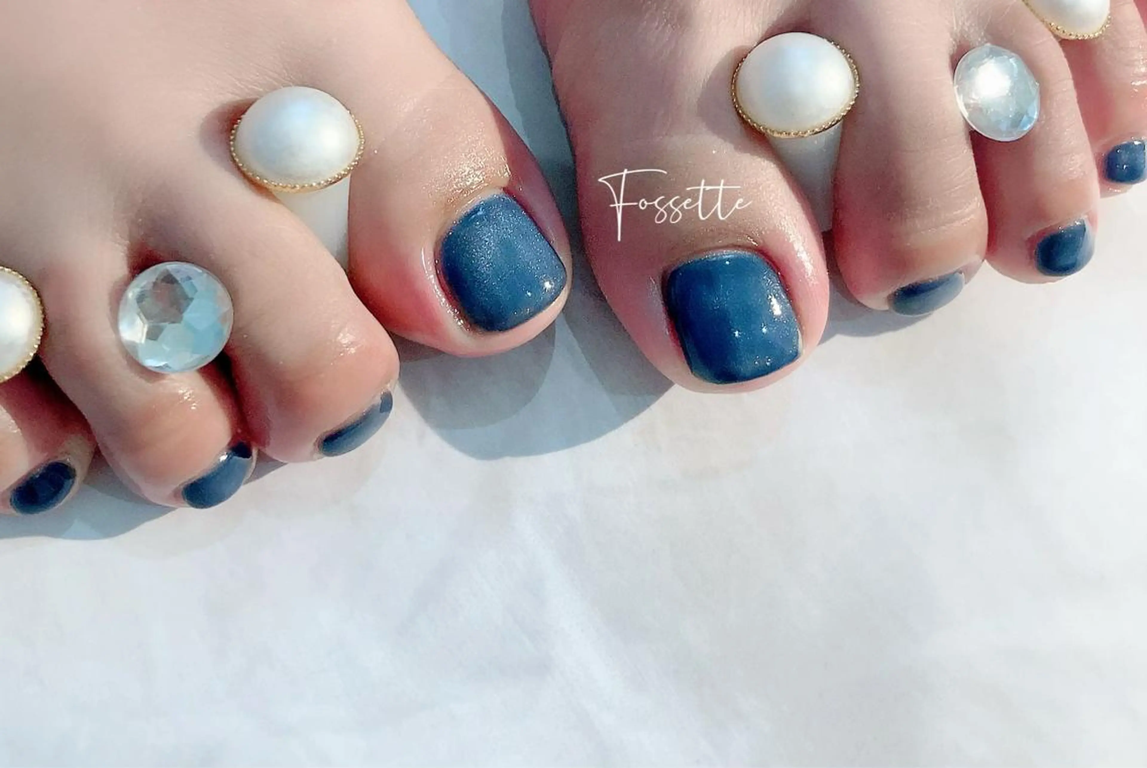 ネイル フットネイル ジェルネイル マグネットネイル ワンカラーネイル nailsalon Fossetteのネイルデザイン