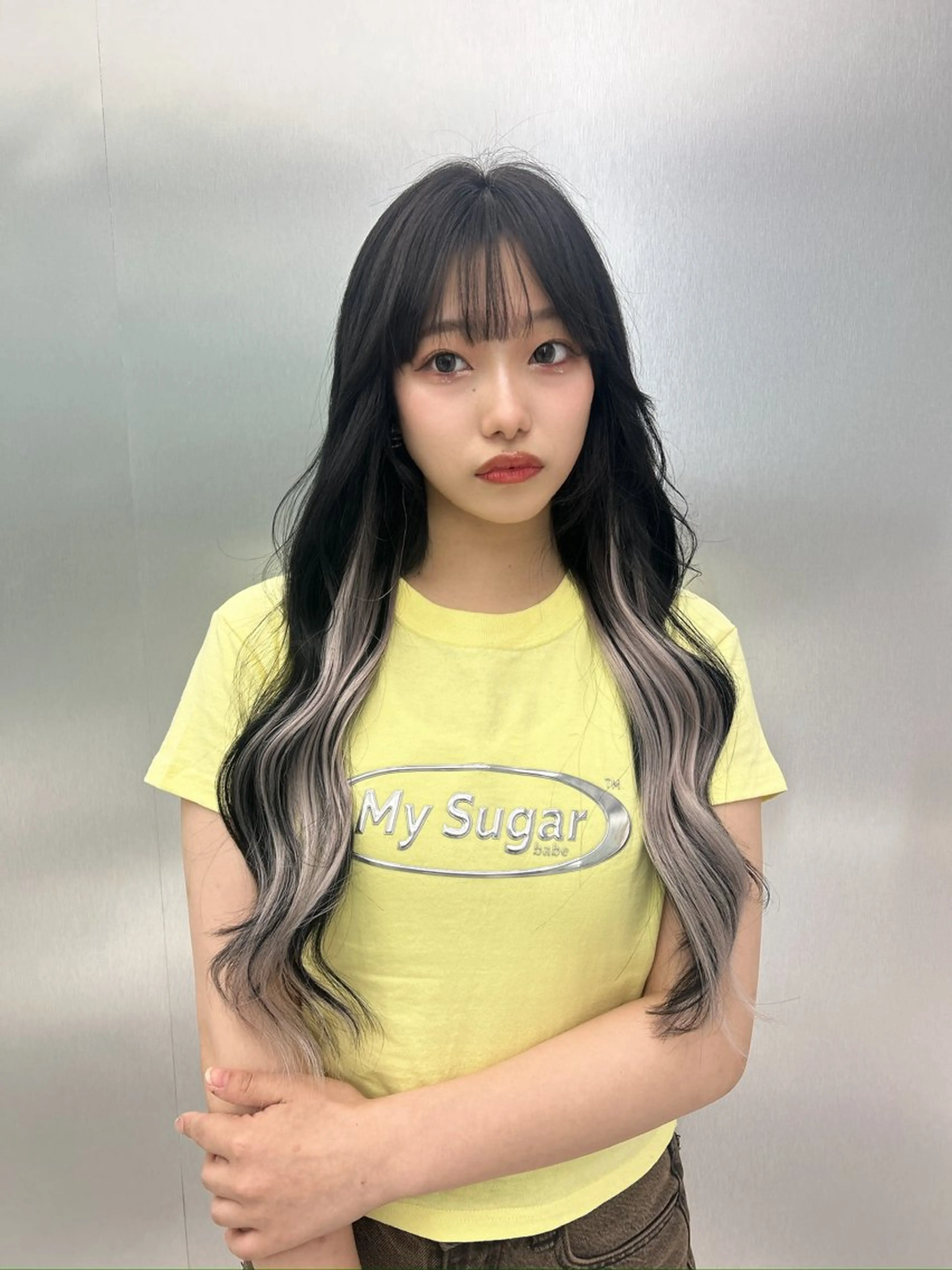 ロング ヘアカラー エクステ 心斎橋ヘアカラー ブリーチmarinaのヘアスタイル