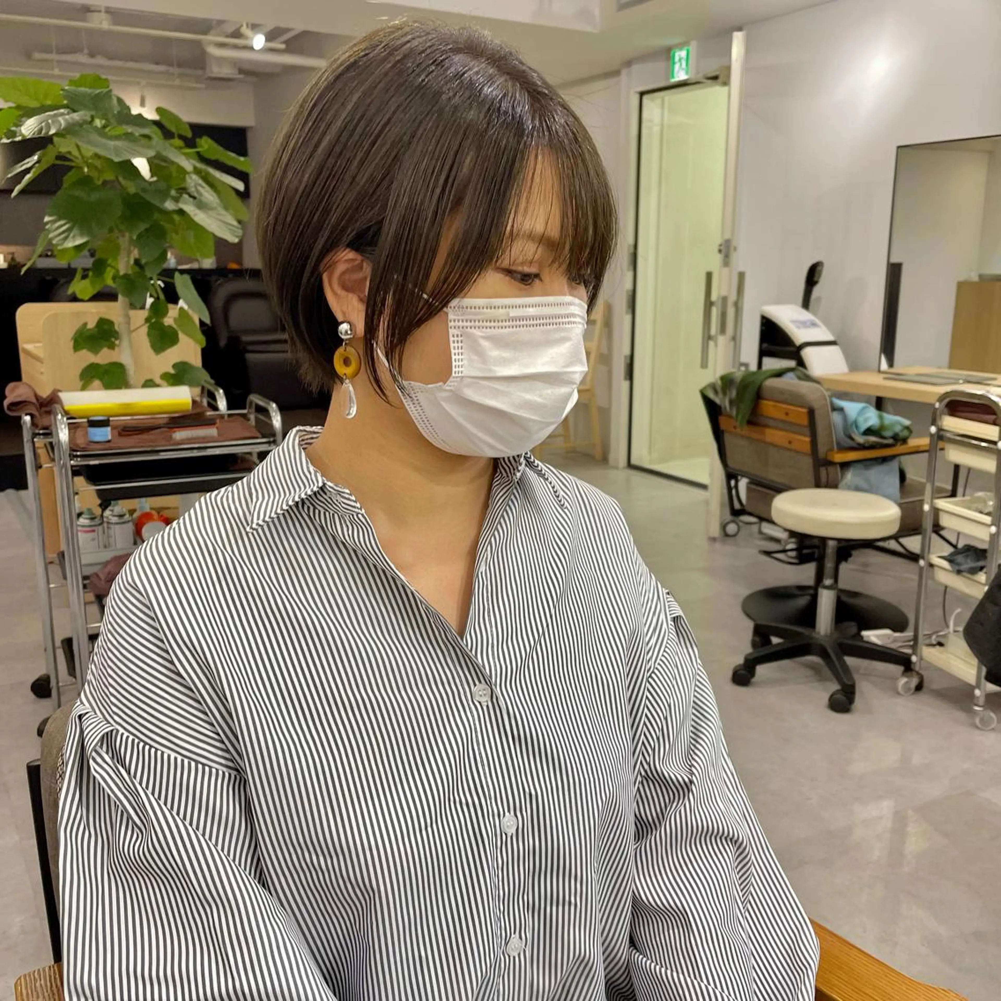 ショート カラー ショートヘア 縮毛矯正 パーマ＊ 顔まわり似合わせのヘアスタイル