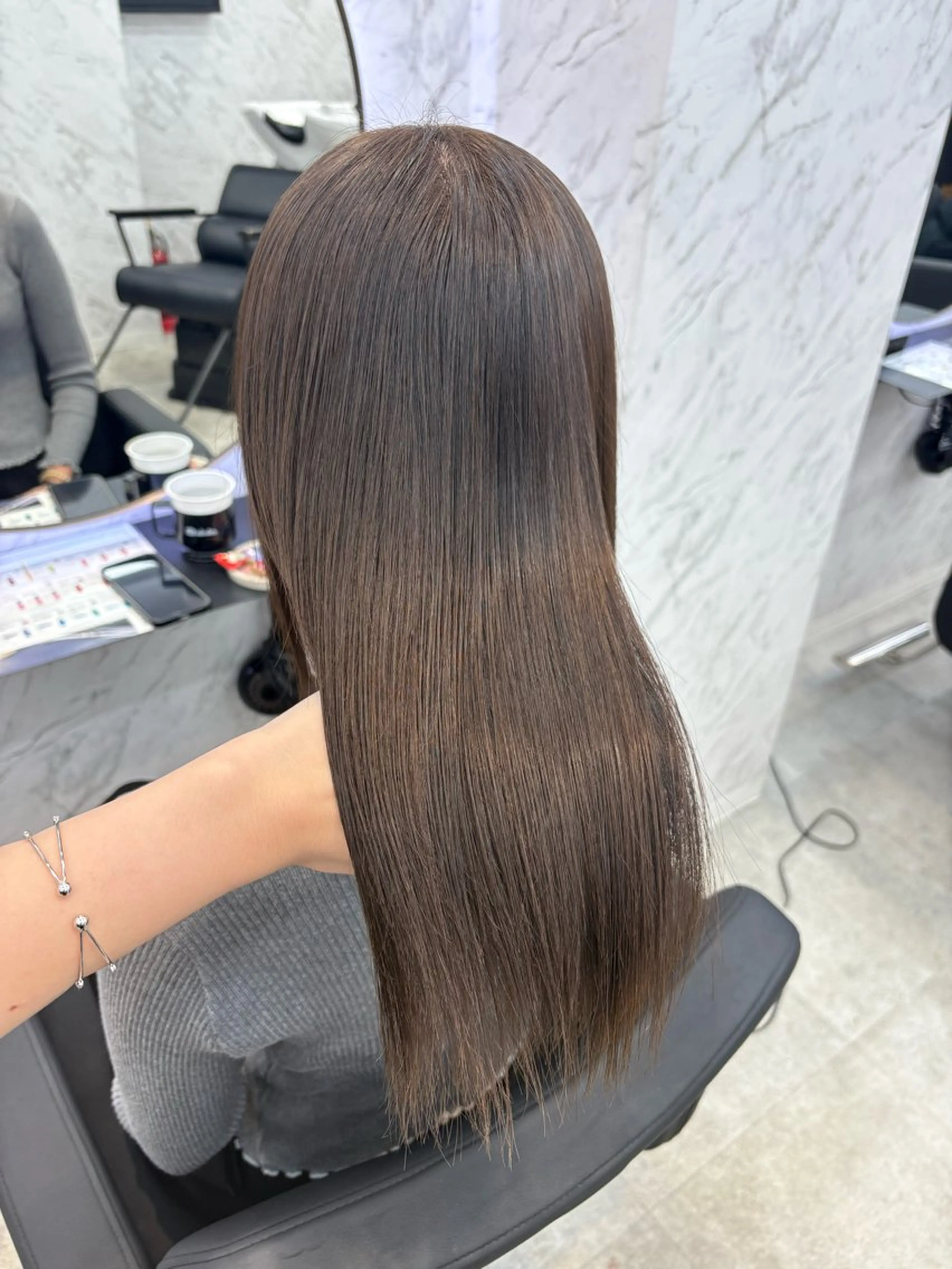 ロング カラー ブリーチ ダブルカラー ブリーチなしカラー ヘアカラー hair salon dot. mooda 韓国風サロン 町田店所属・韓国風ヘア🎀🩶 /♡𝓝𝓸𝓪♡のヘアスタイル