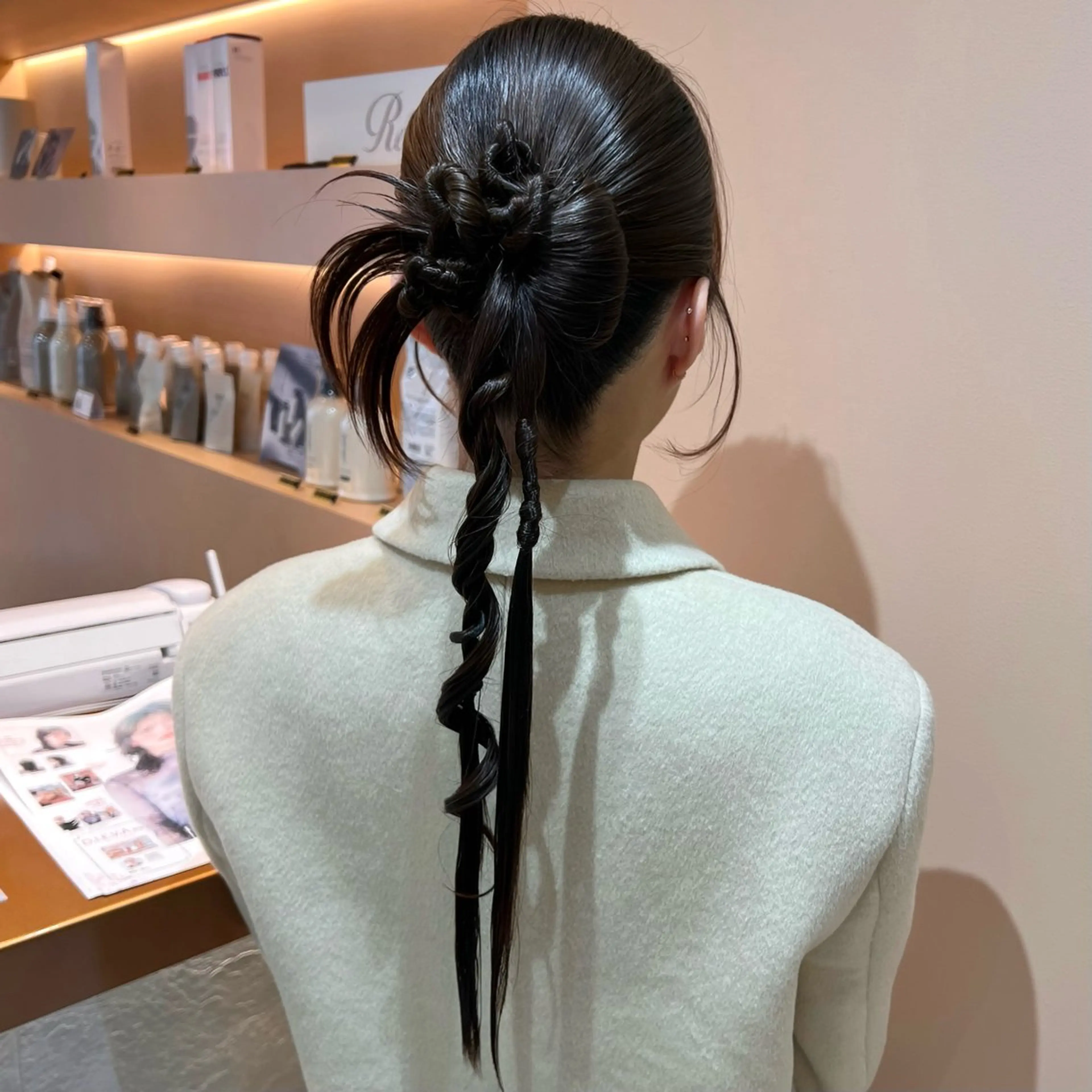 ロング ヘアアレンジ 韓国風ヘア ヘアセット ✨カチモリ✨レイヤー 韓国ヘア🇰🇷ゆいのヘアスタイル