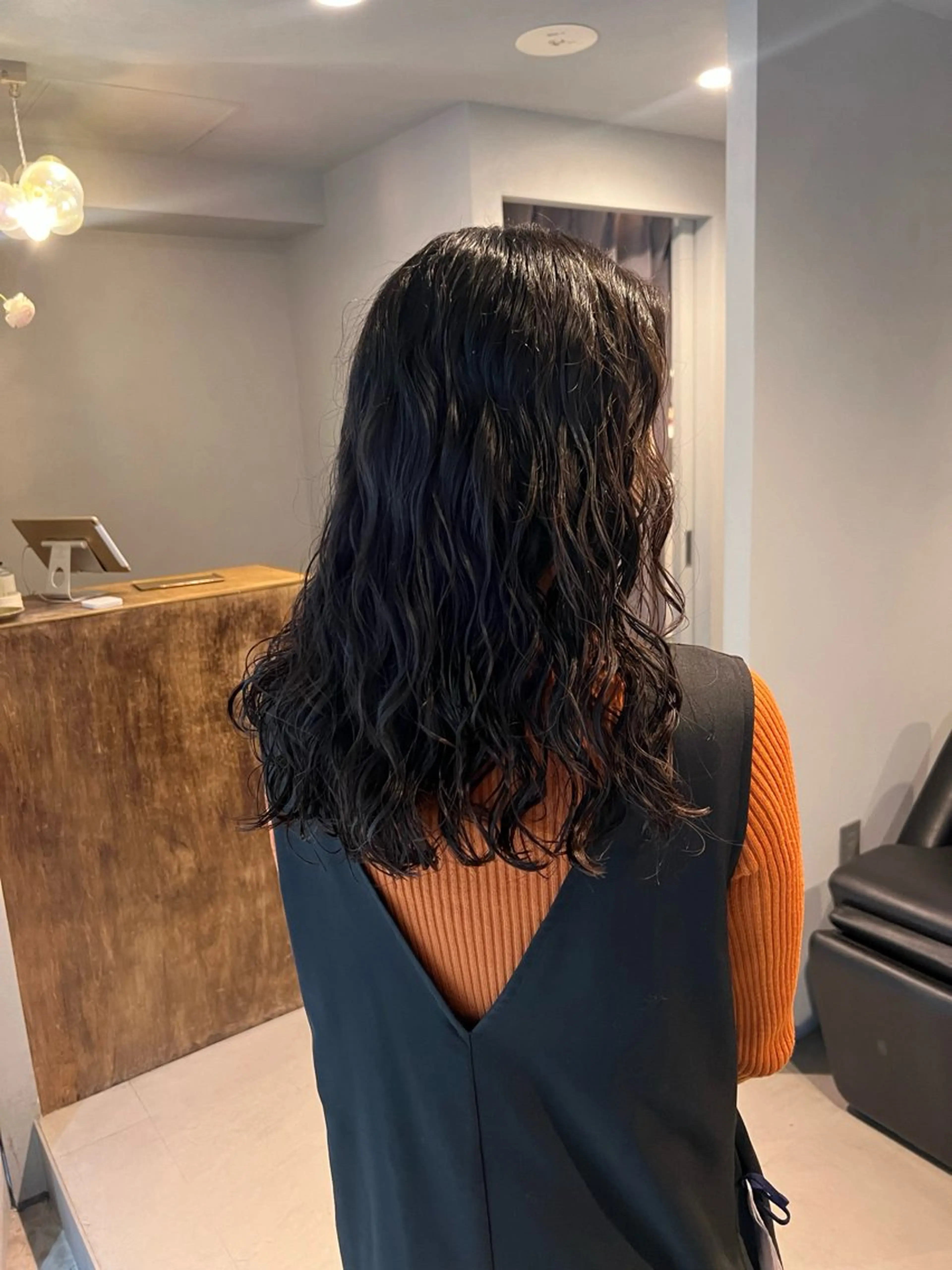 セミロング セミロングパーマ デジタルパーマ ウェーブパーマ/神野のヘアスタイル