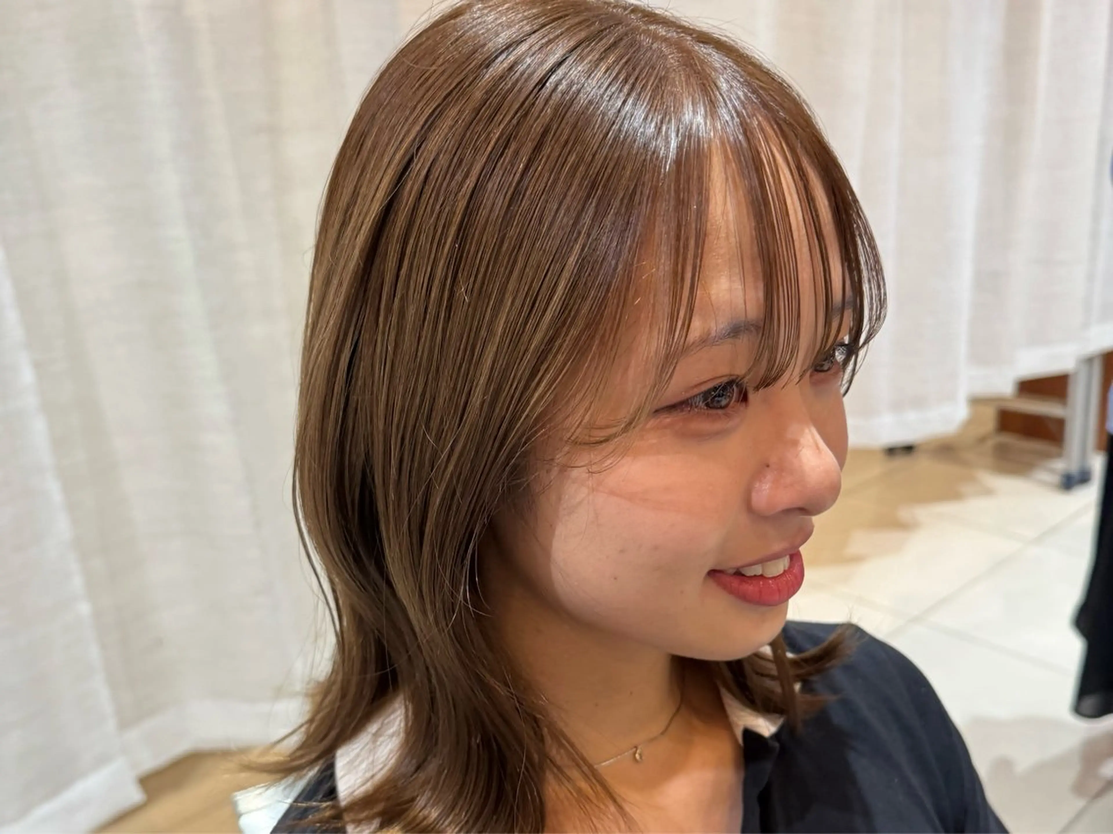 ミディアム カット ヘアカラー トリートメント 五味優莉🫧 ͛.* 似合わせ/レイヤーのヘアスタイル