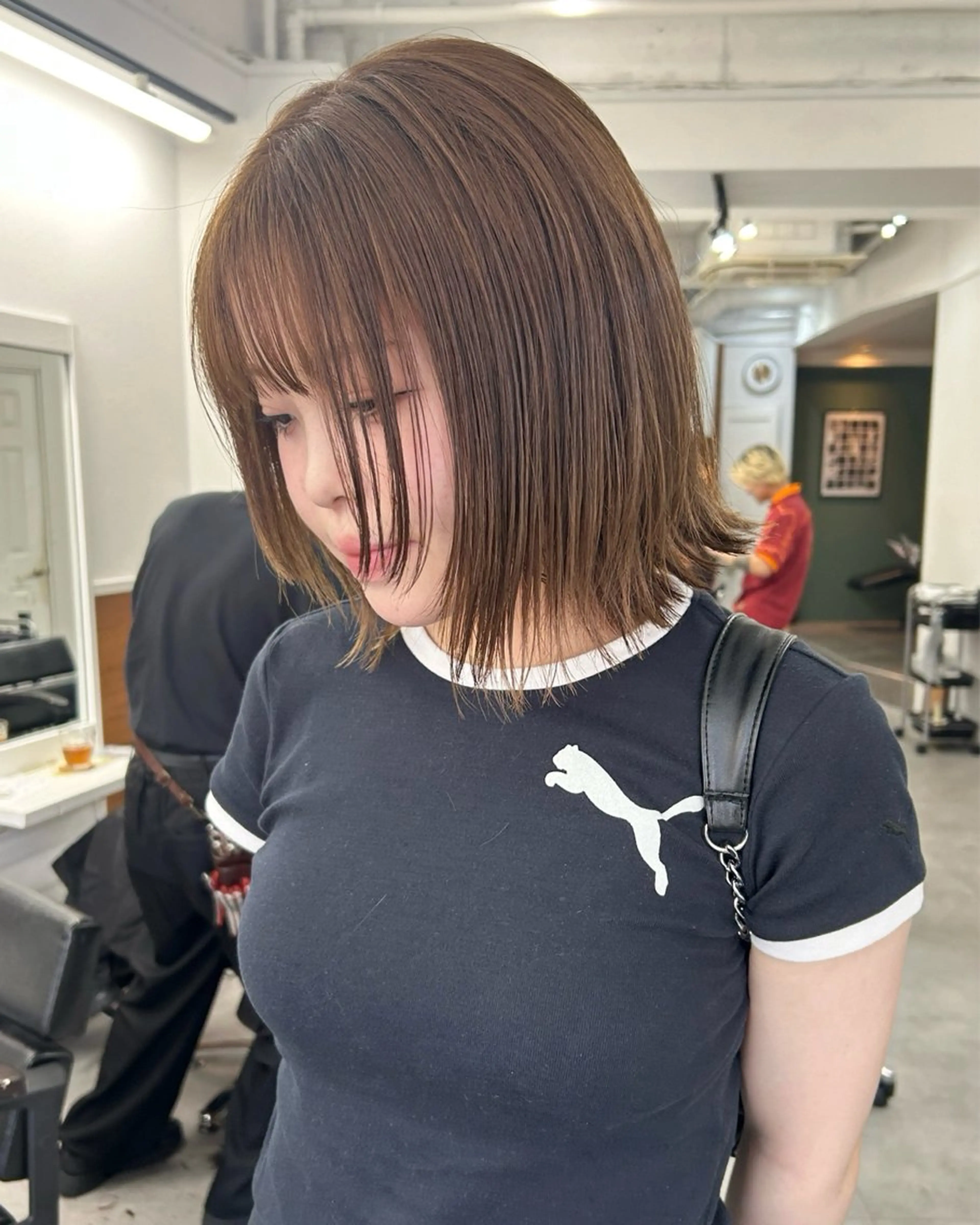 ミディアム カラー カット ヘアカラー トリートメント レイヤーボブ/ 艶カラー/サナ🌼のヘアスタイル