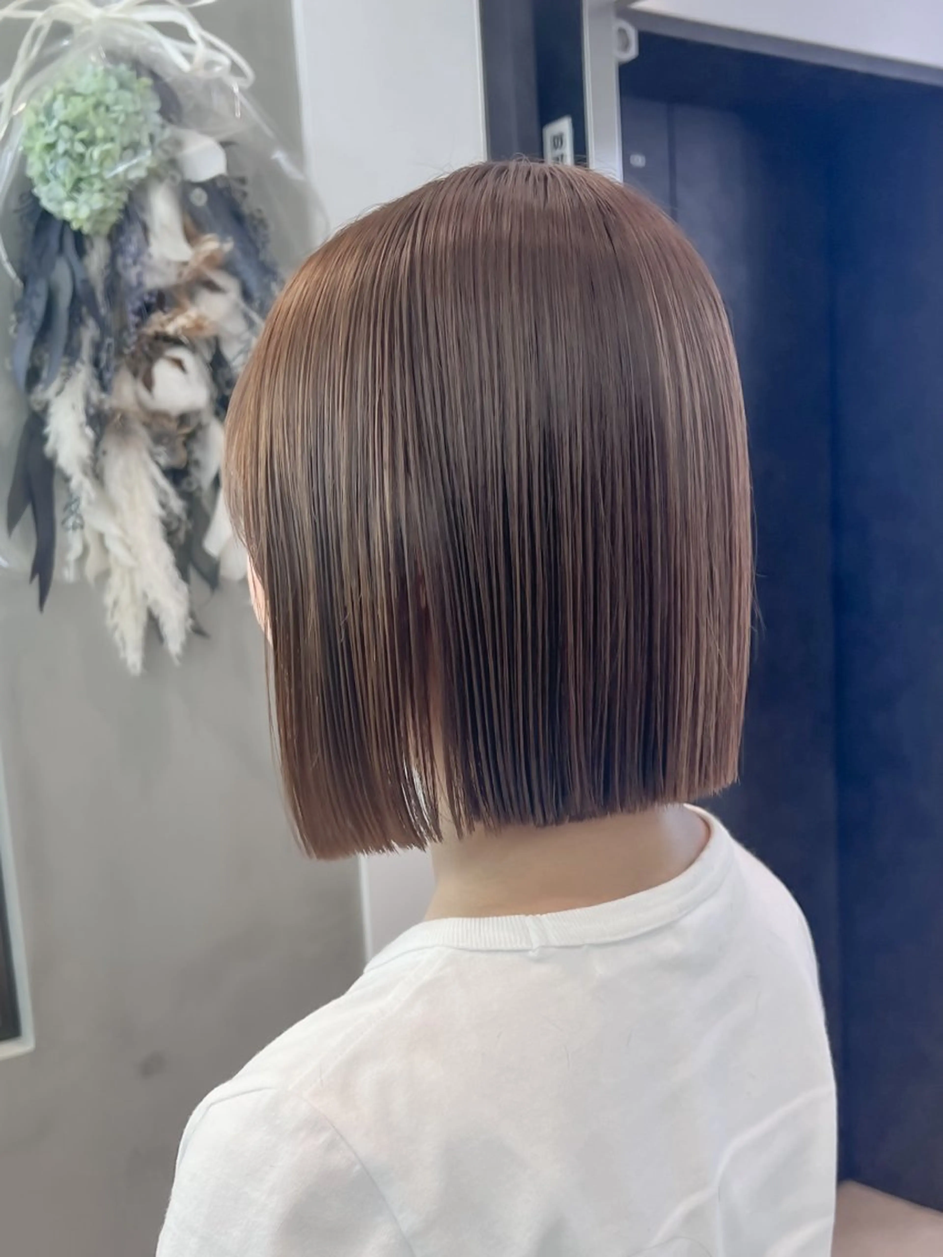 ミディアム カット ヘアカラー トリートメント ボブ/縮毛矯正 髪質改善/もえるのヘアスタイル