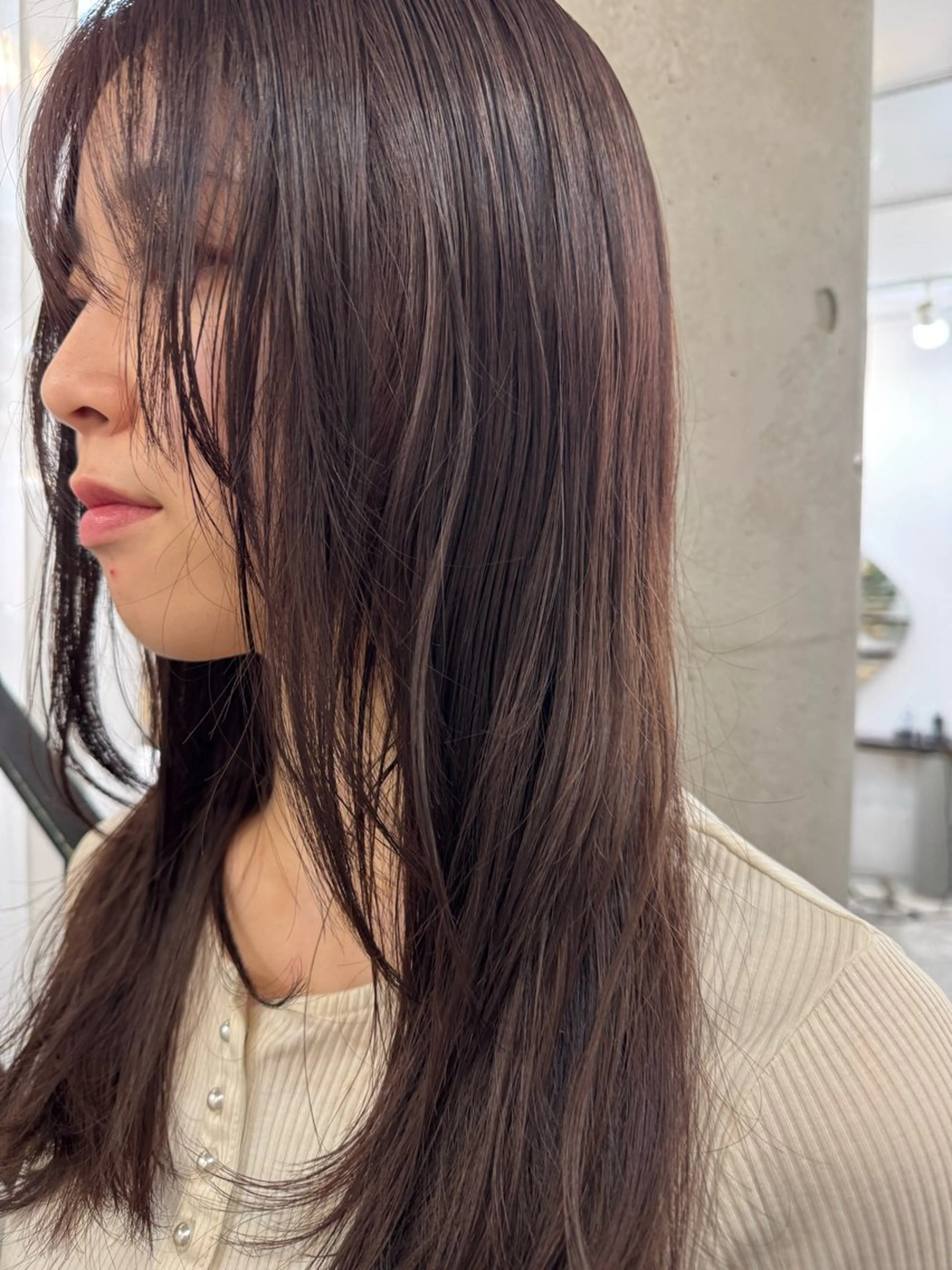 ロング ピンクラベンダー ヘアカラー ｔa k k e ｙｕのヘアスタイル