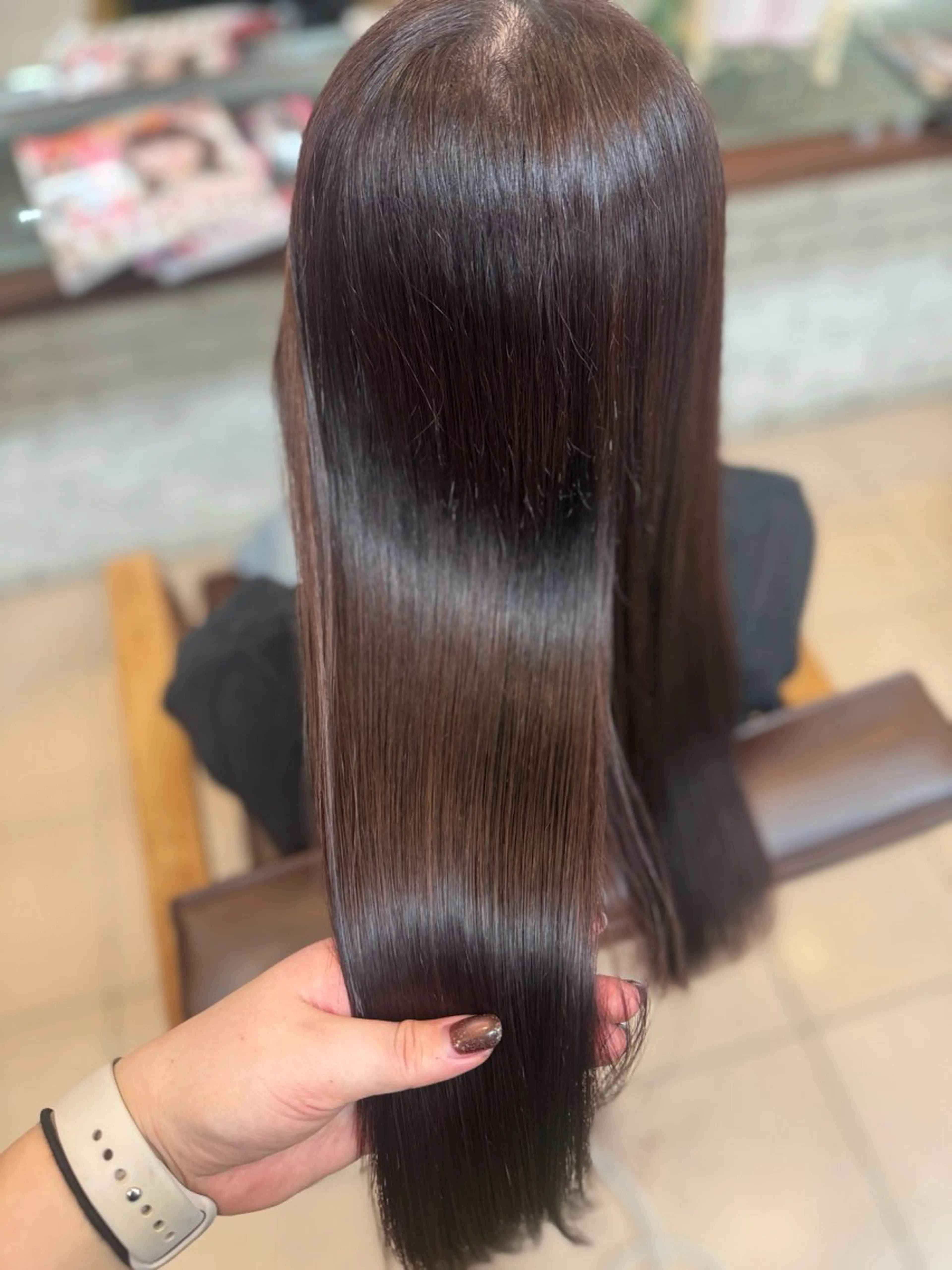 ロング カット ヘアカラー トリートメント 富澤あゆみ/髪質改善 /レイヤーカットのヘアスタイル