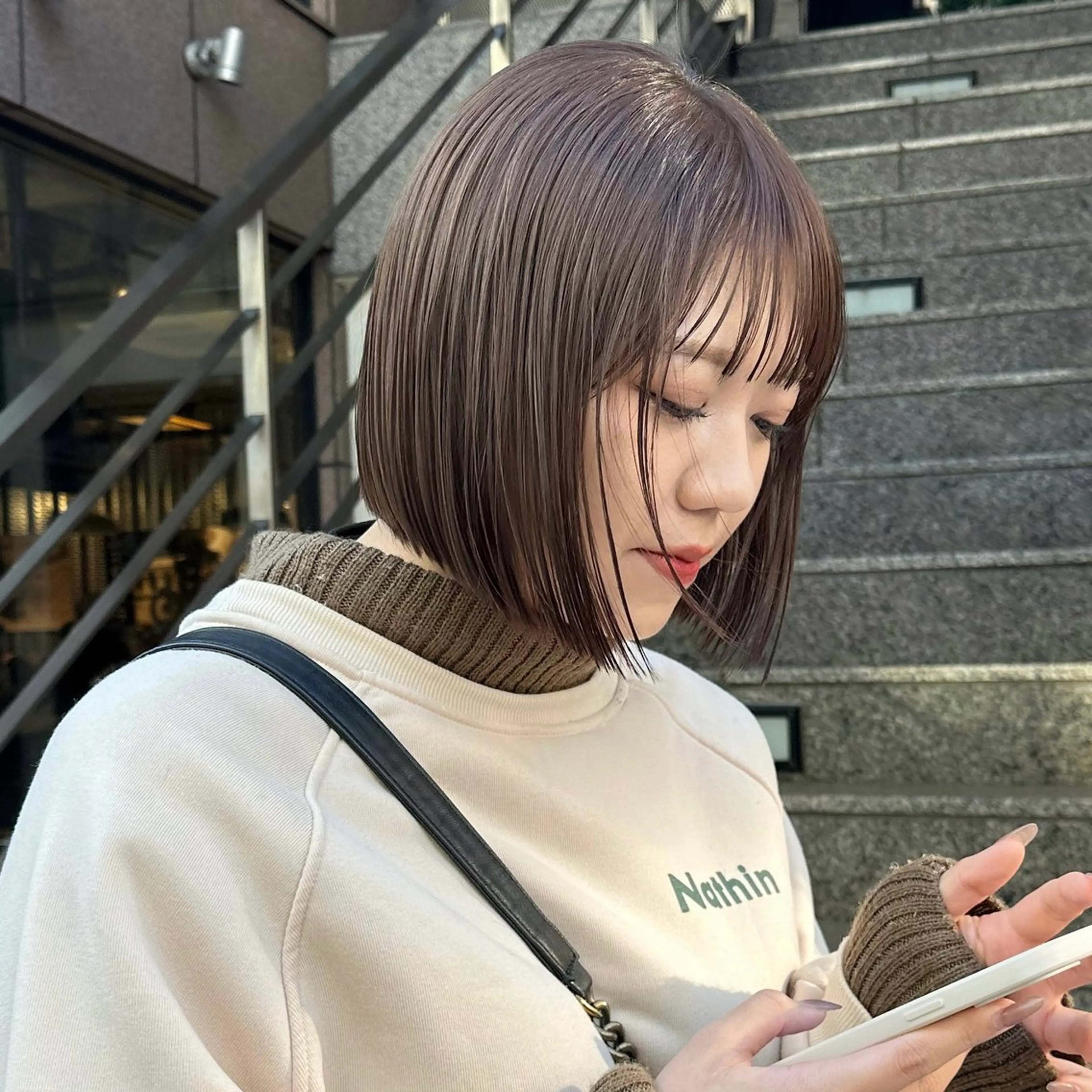 ショート カラー 艶カラー×似合わせ カットshihomiのヘアスタイル