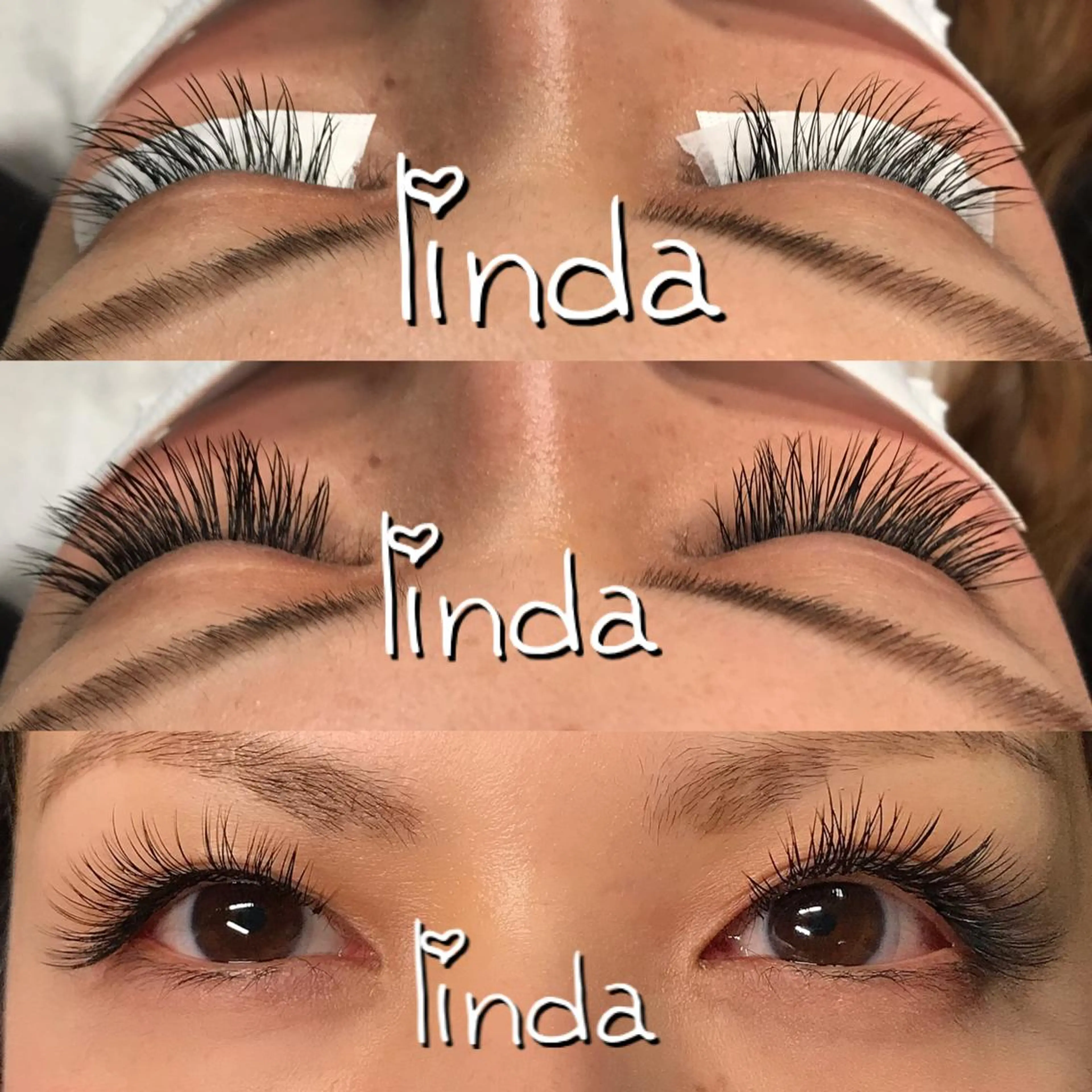 マツエク・マツパ Cカール フラットラッシュ Jカール ボリュームラッシュ linda lashesのマツエク・マツパデザイン