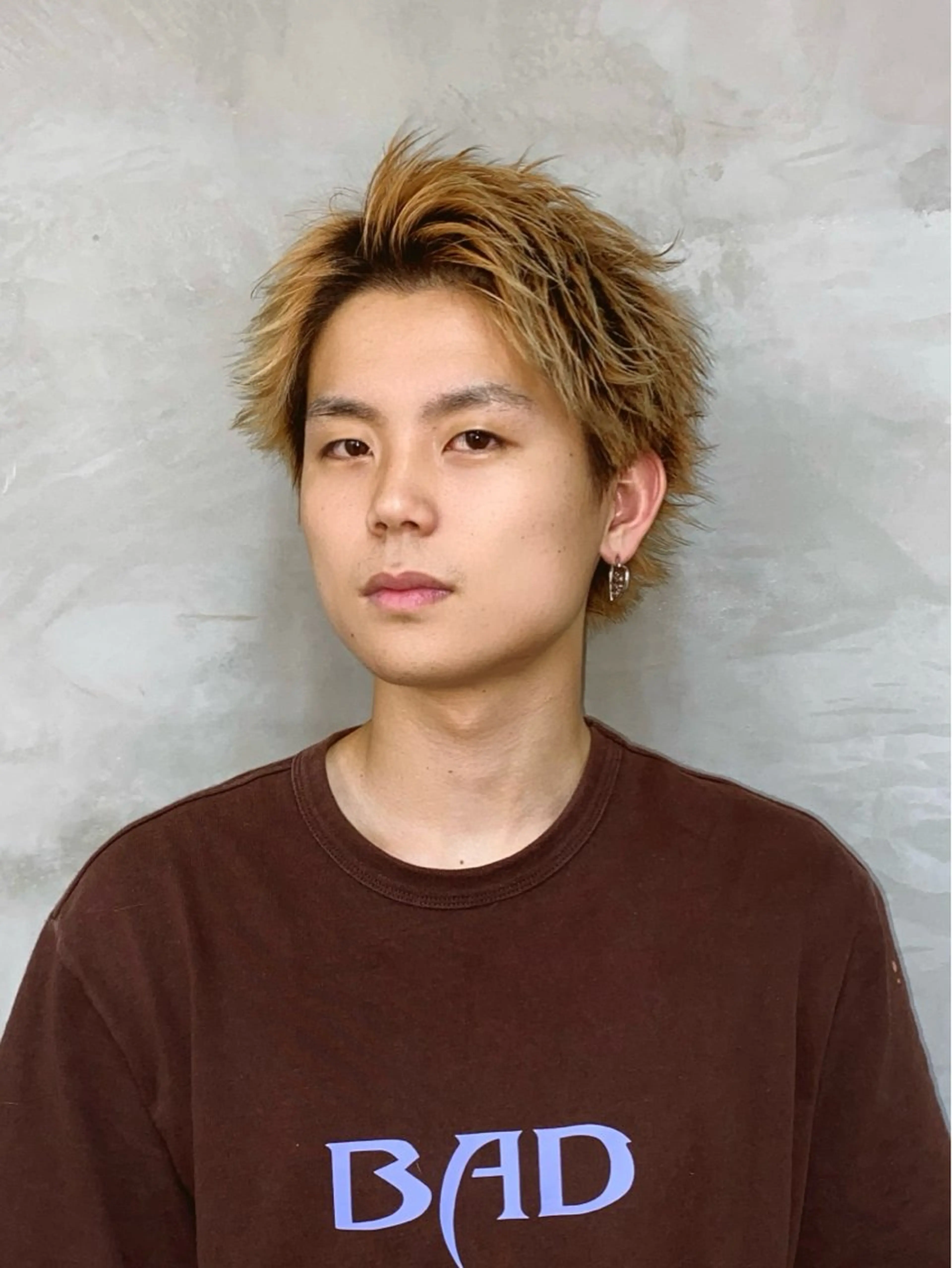 カラー メンズ メンズブリーチ スパイキーショート ブリーチ ケアブリーチ カット ヘアカラー トリートメント k.e.y銀座店所属・安藤幹人 メンズカット/パーマのヘアスタイル