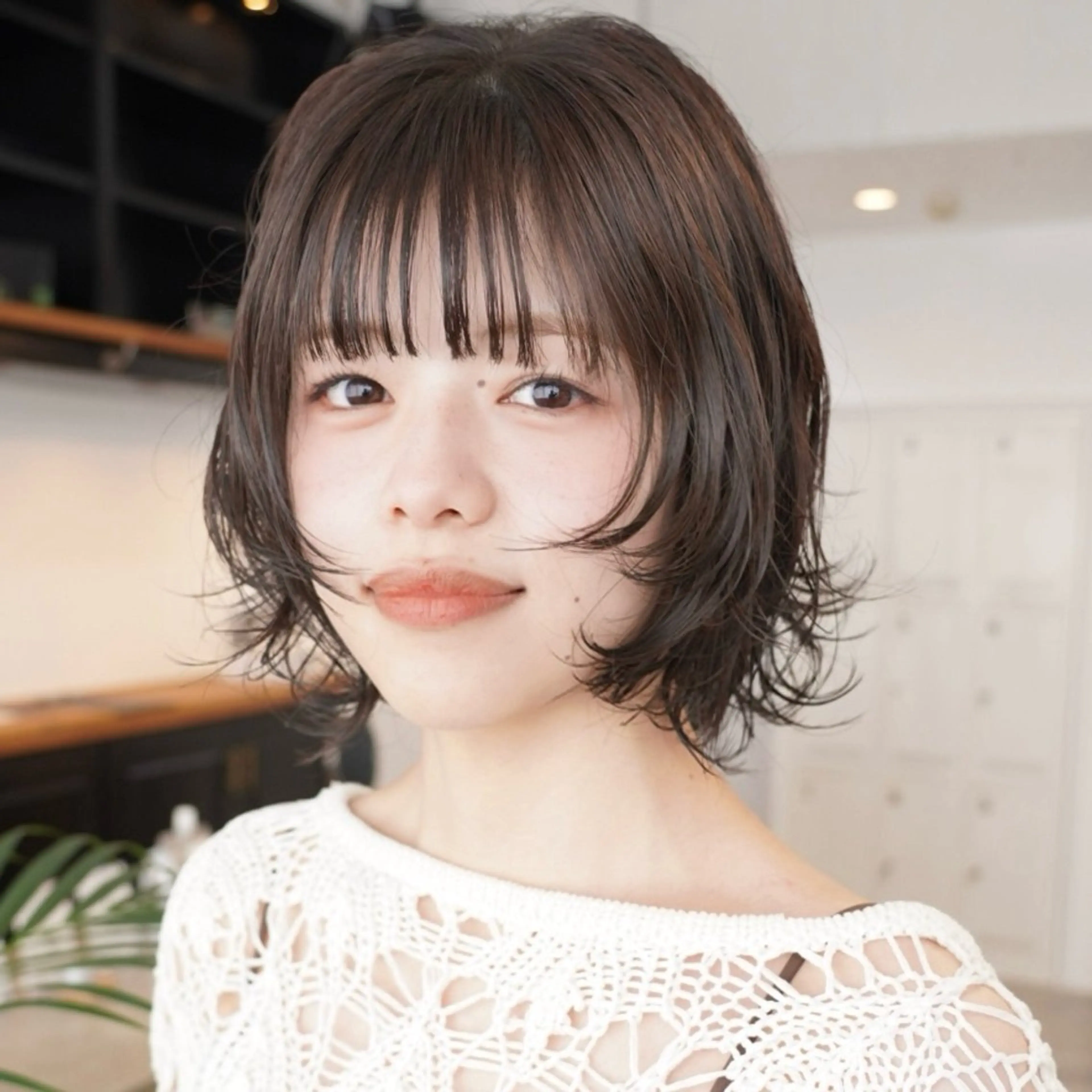 ミディアム カット ヘアカラー トリートメント i.+FERiCIA.所属・ボブ／アンニュイ 🌷しだひめな🌷のヘアスタイル