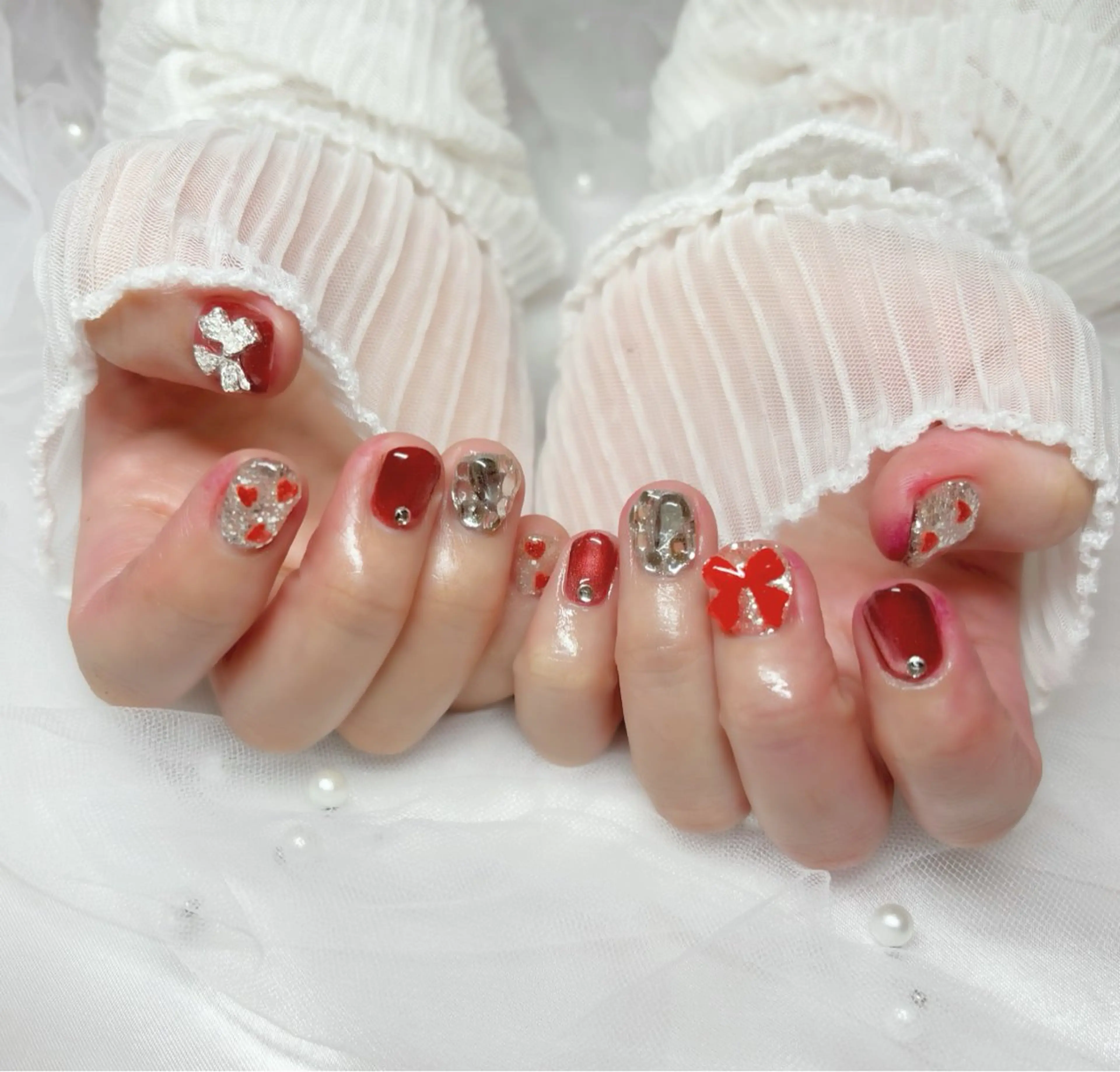 ネイル キラキラネイル ハンドネイル Nail Salon macherieのネイルデザイン