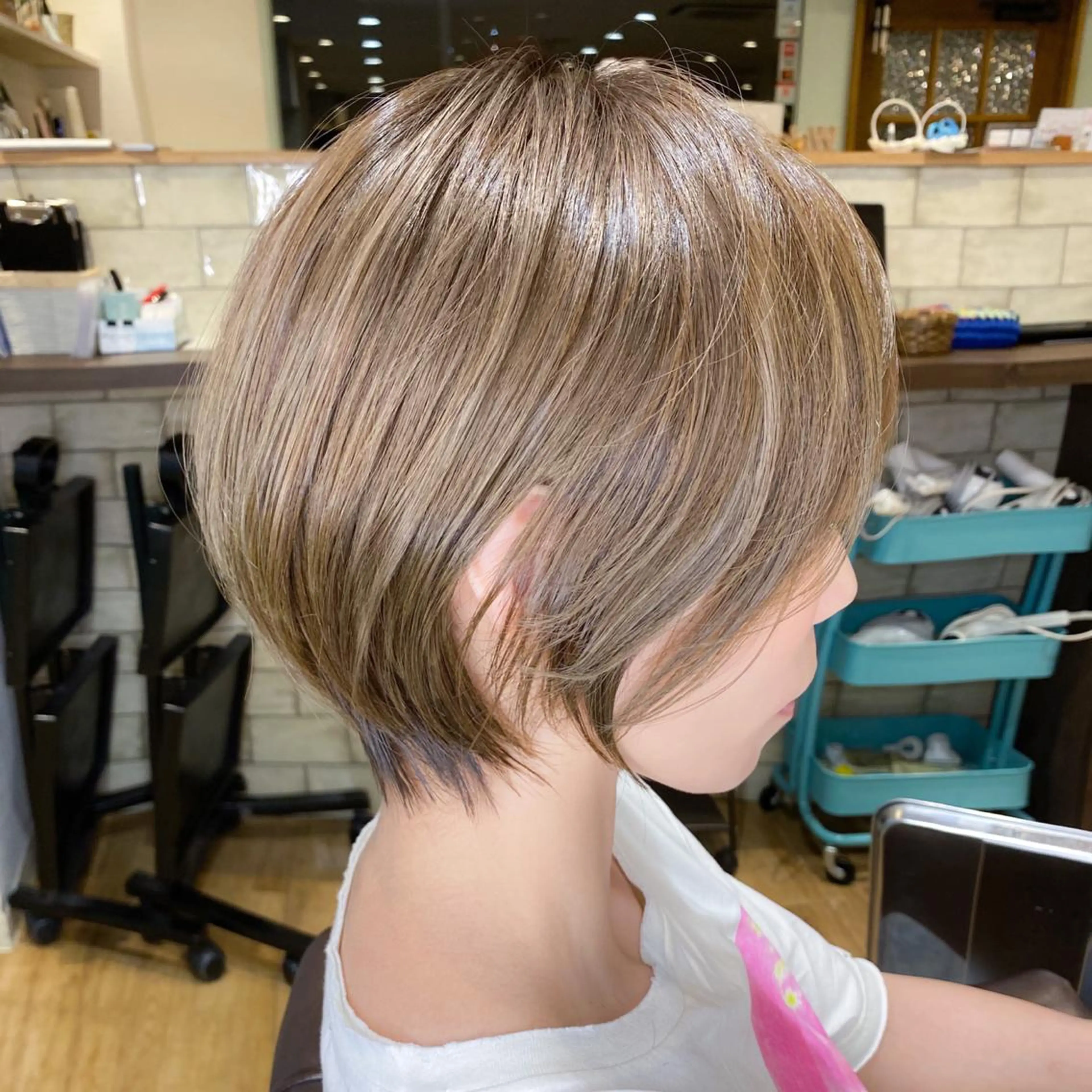 ショート カラー 丸みショート ショートヘア 柳 雄輝のヘアスタイル