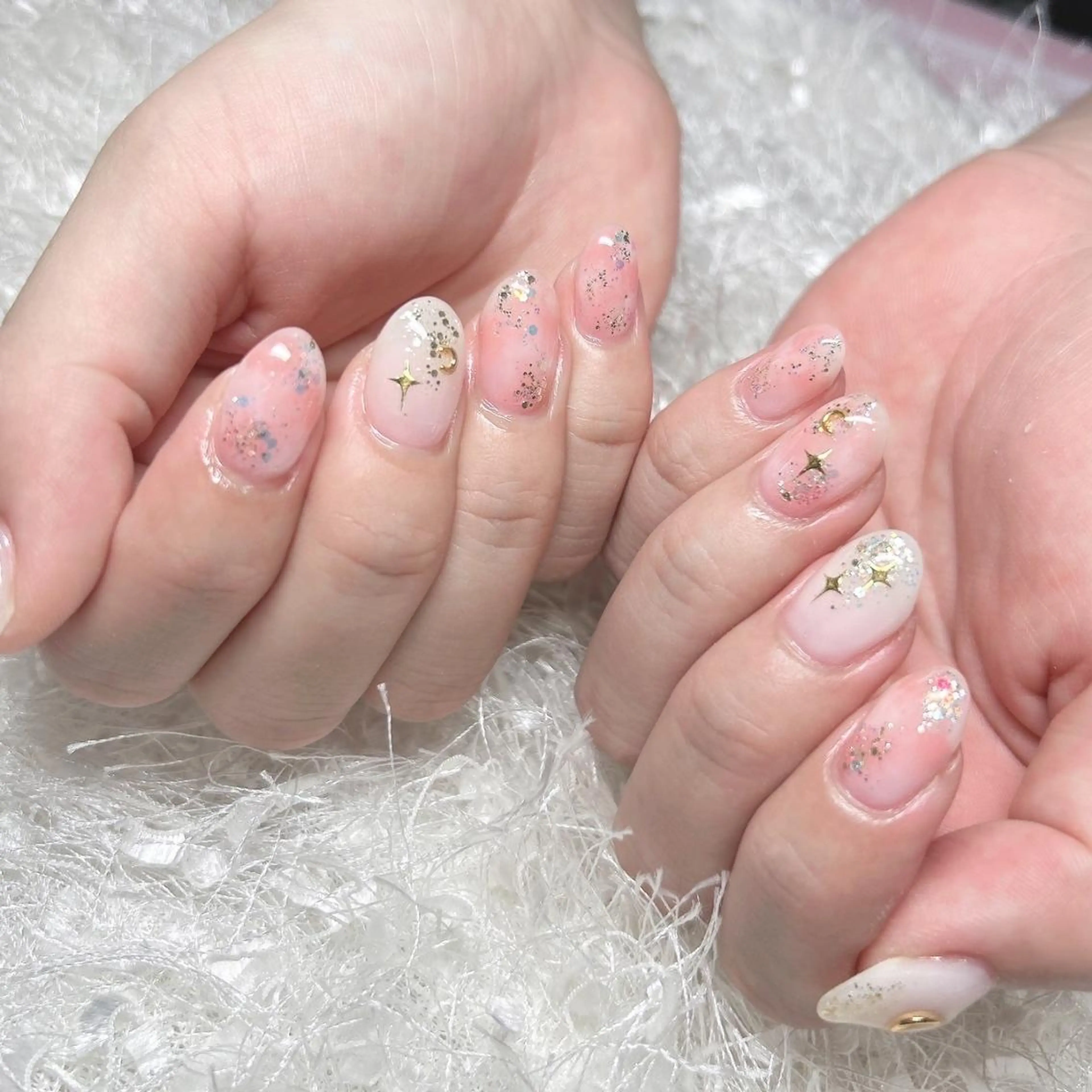 ネイル 長さ出し フレンチネイル ジェルネイル グラデーション 韓国ネイル ハンドネイル Nail&eye Belire 新宿のネイルデザイン