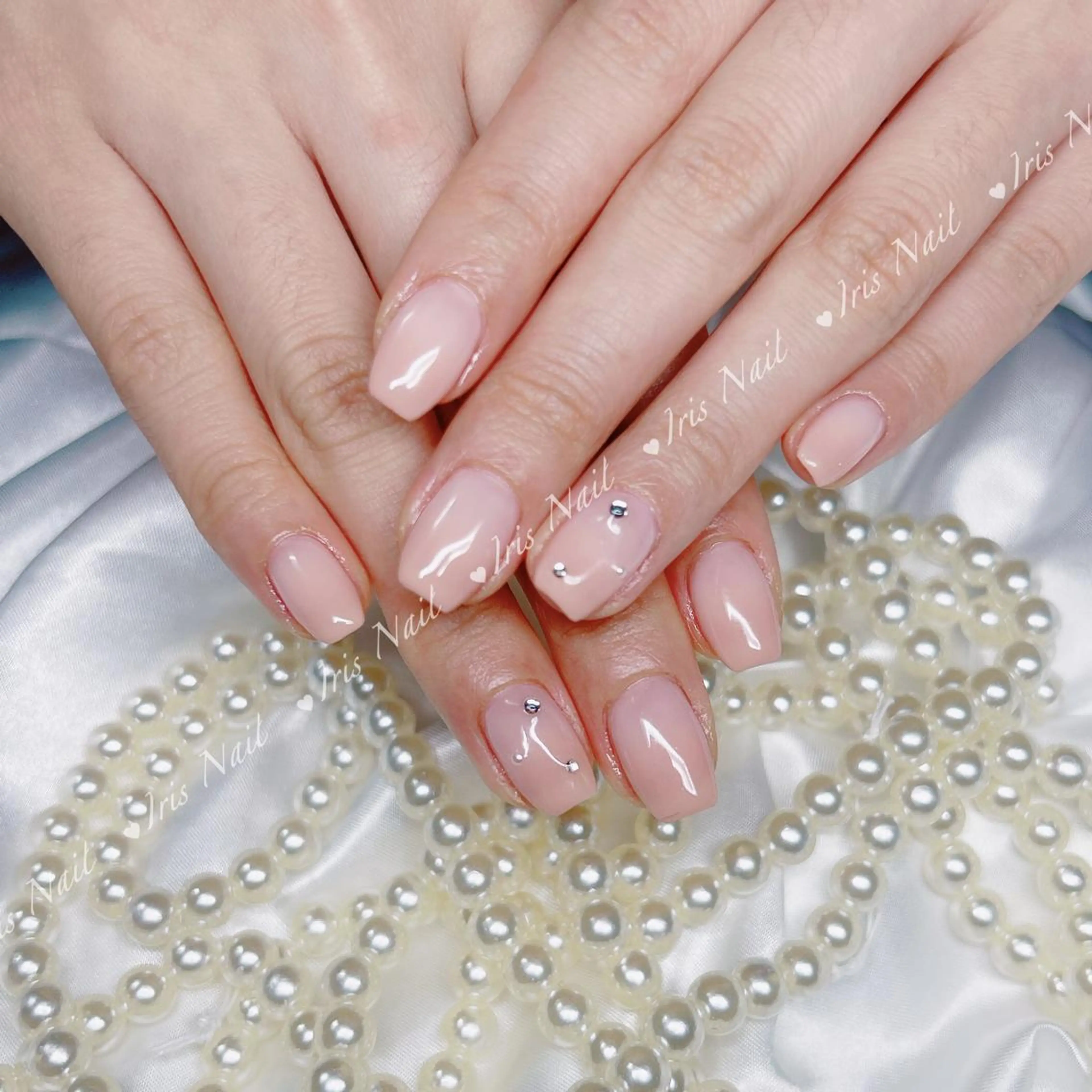 自爪💅カラーグラデーション💕ベース1色付けの写真