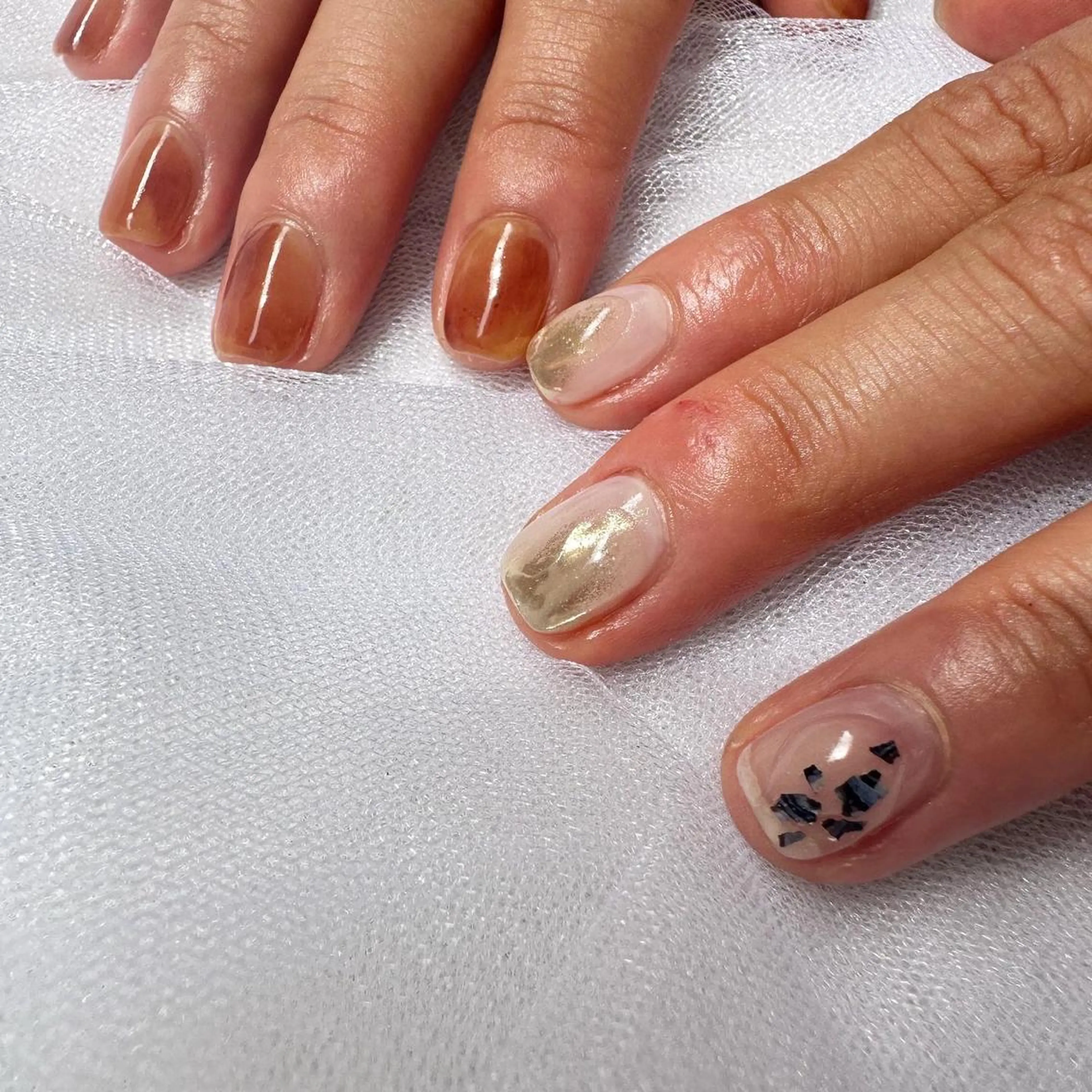 ネイル クリアネイル 氷ネイル・うるうるネイル 韓国ネイル ミラーネイル ニュアンスネイル 🪞KAPE NAIL 🪞のネイルデザイン