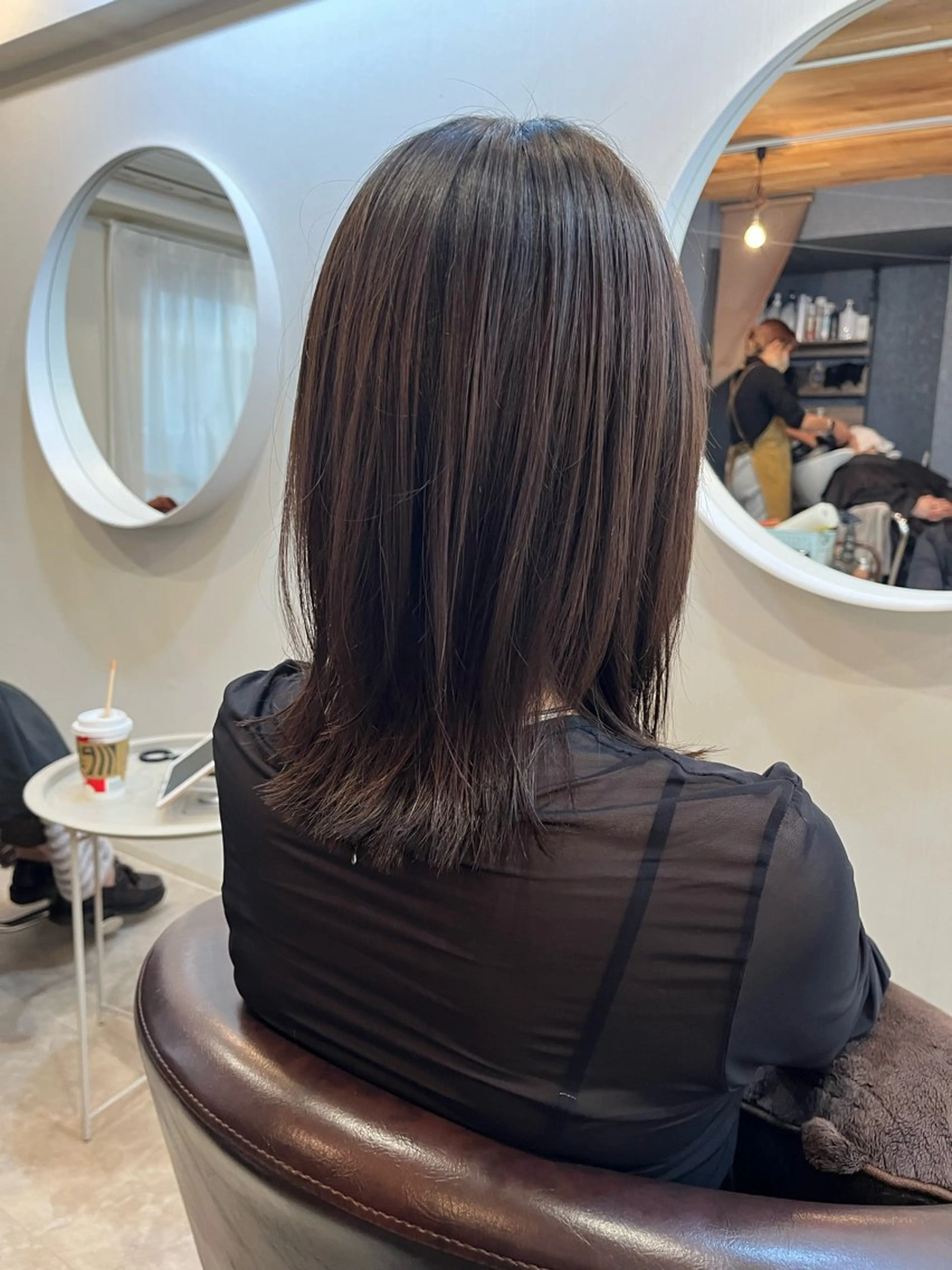 ミディアム レイヤーカット カット トリートメント 下石怜子/レイヤー/ 透明感カラーのヘアスタイル