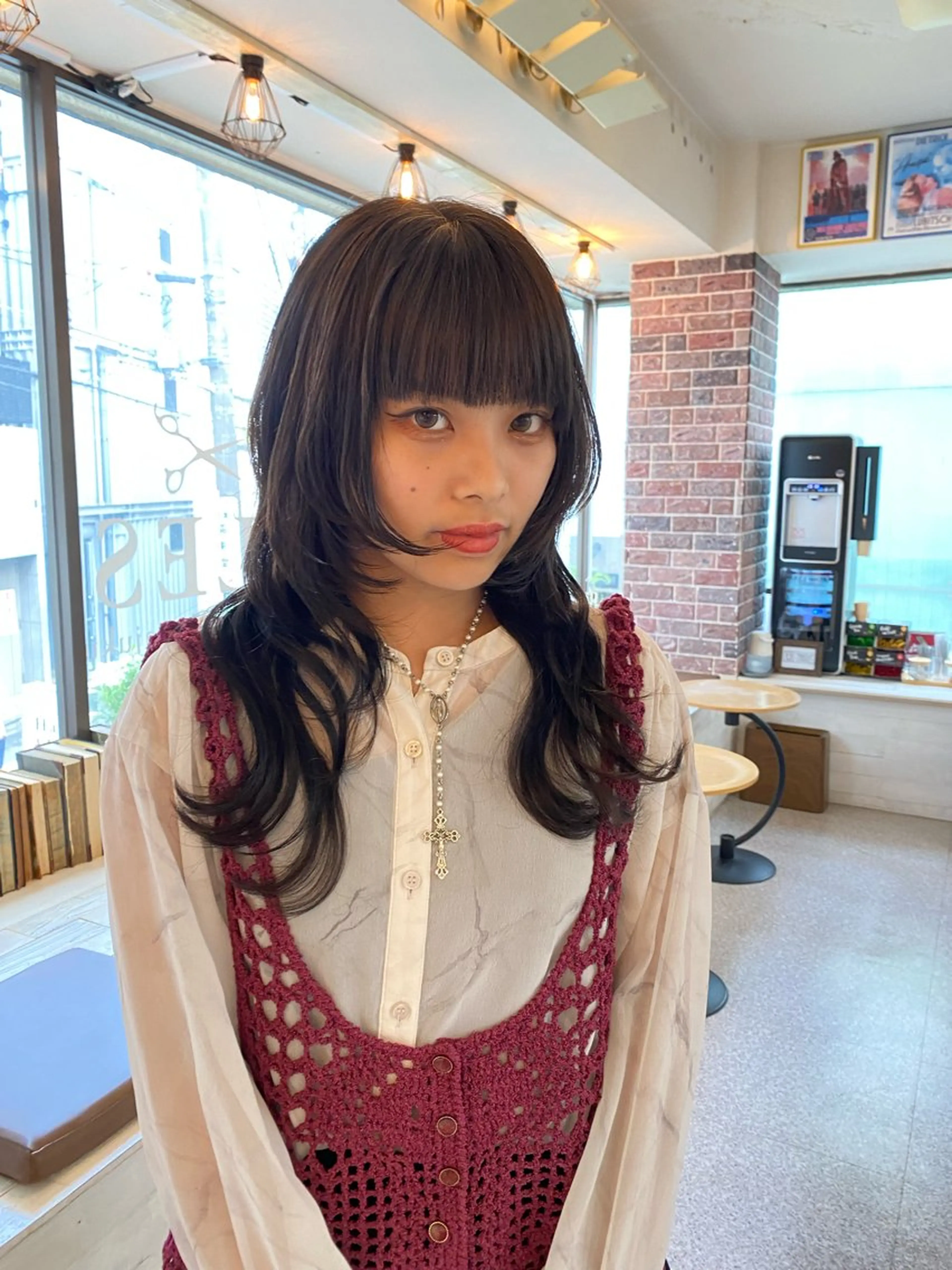 セミロング カラー ヘアアレンジ ボブ エクステ ウルフカット エクステ レイヤーウルフ エクステ磯部のヘアスタイル