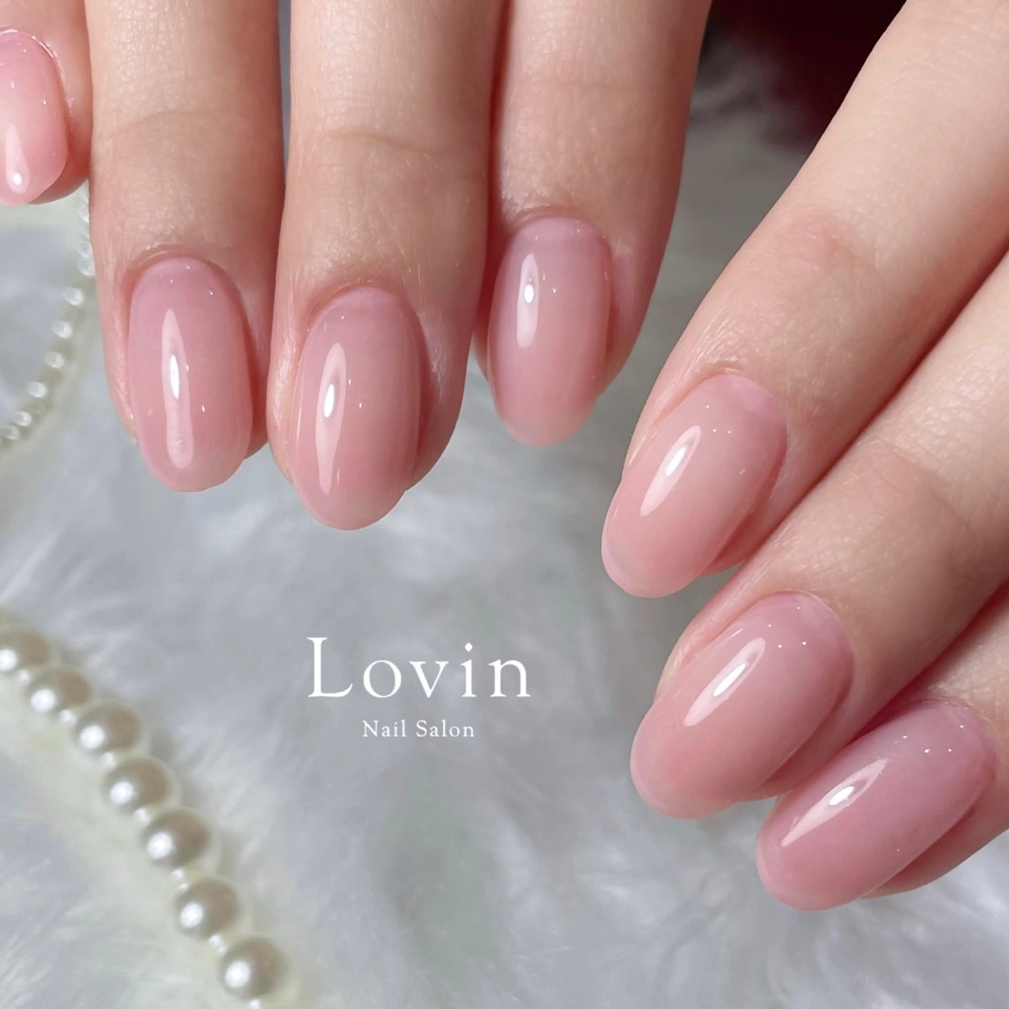 ネイル ジェルネイル オフィスネイル ワンカラーネイル パラジェル パラジェルプレミアムサロン nail care &spa Lovin［ラヴィン］所属・Azegami Minaのネイルデザイン