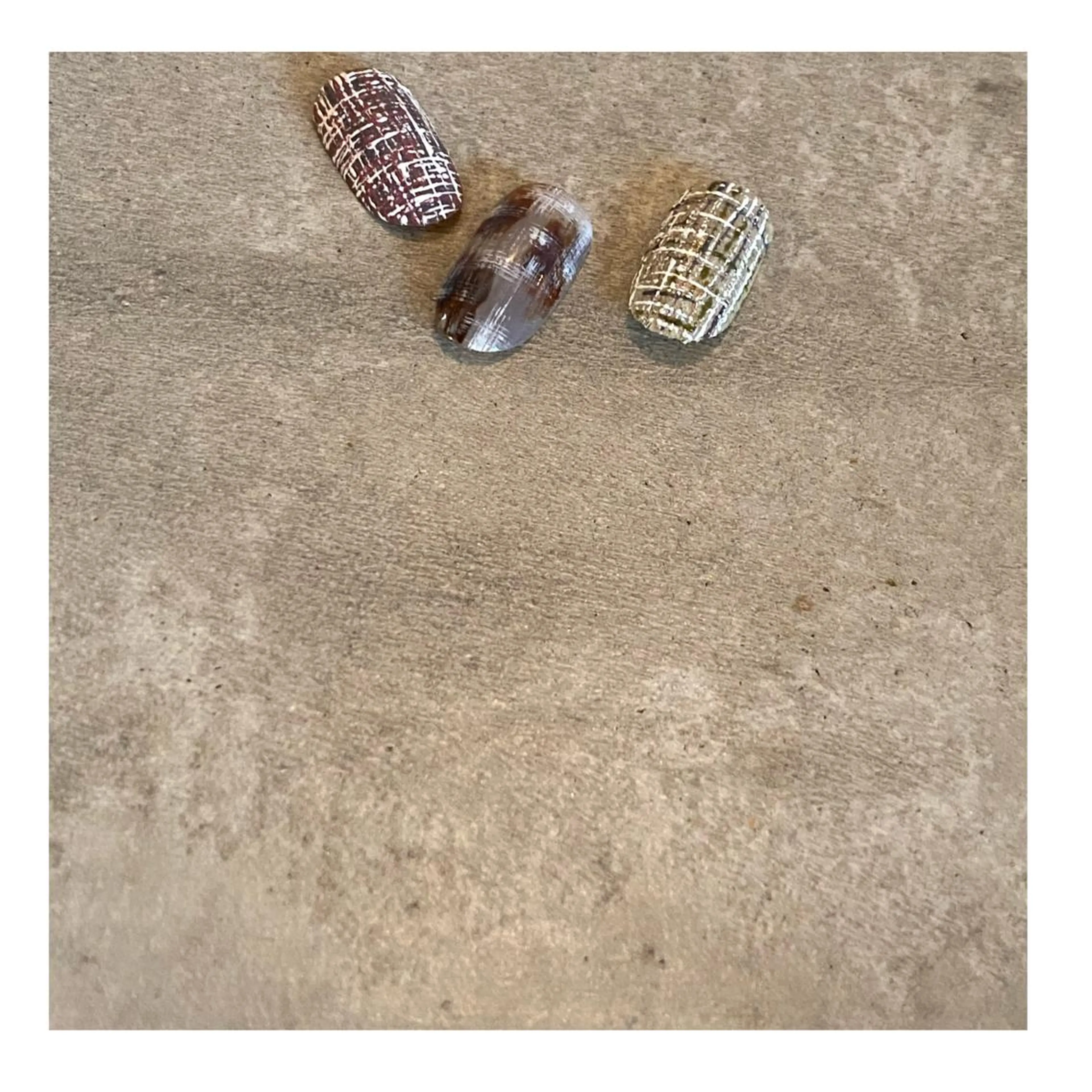 ネイル ツイードネイル fig tree所属・fig  tree 地爪育成モニターのネイルデザイン