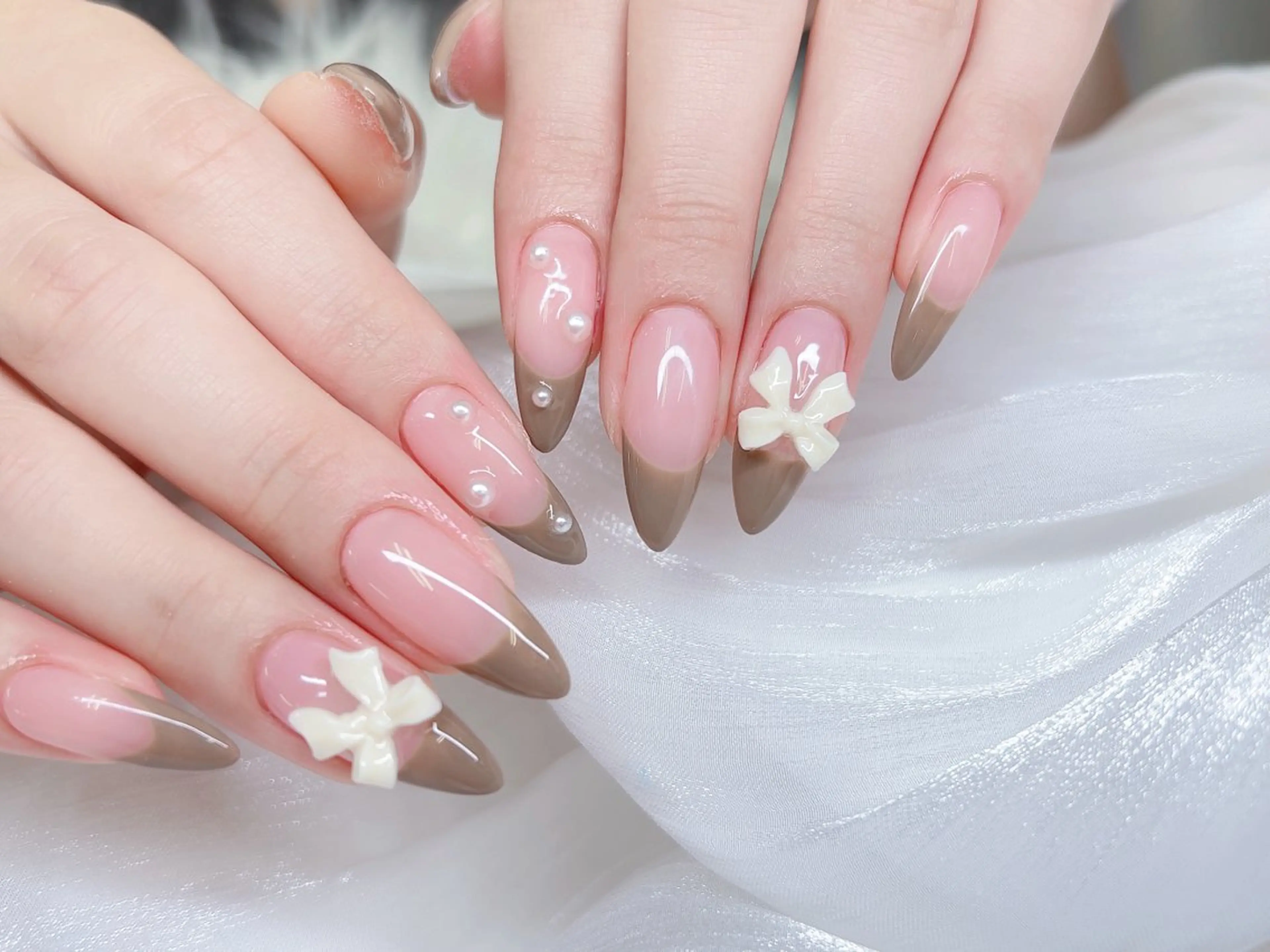 ネイル ハンドネイル M🌷nail 長さだし専門店のネイルデザイン