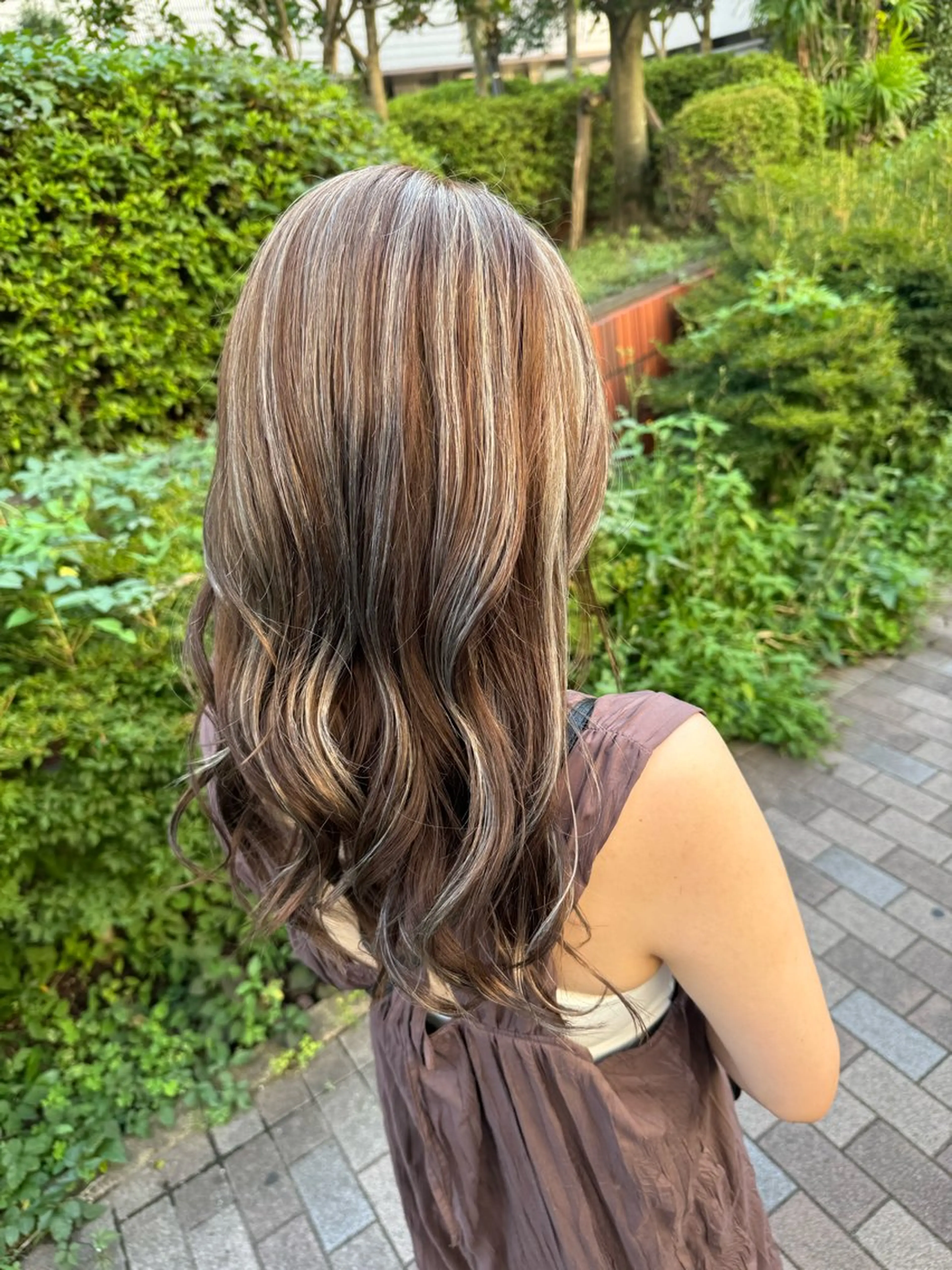 セミロング カラー ハイライトカラー ハイライト トリートメント カット ヘアカラー トリートメント 透明感カラー✨艶髪 制作🌱山根あゆみのヘアスタイル