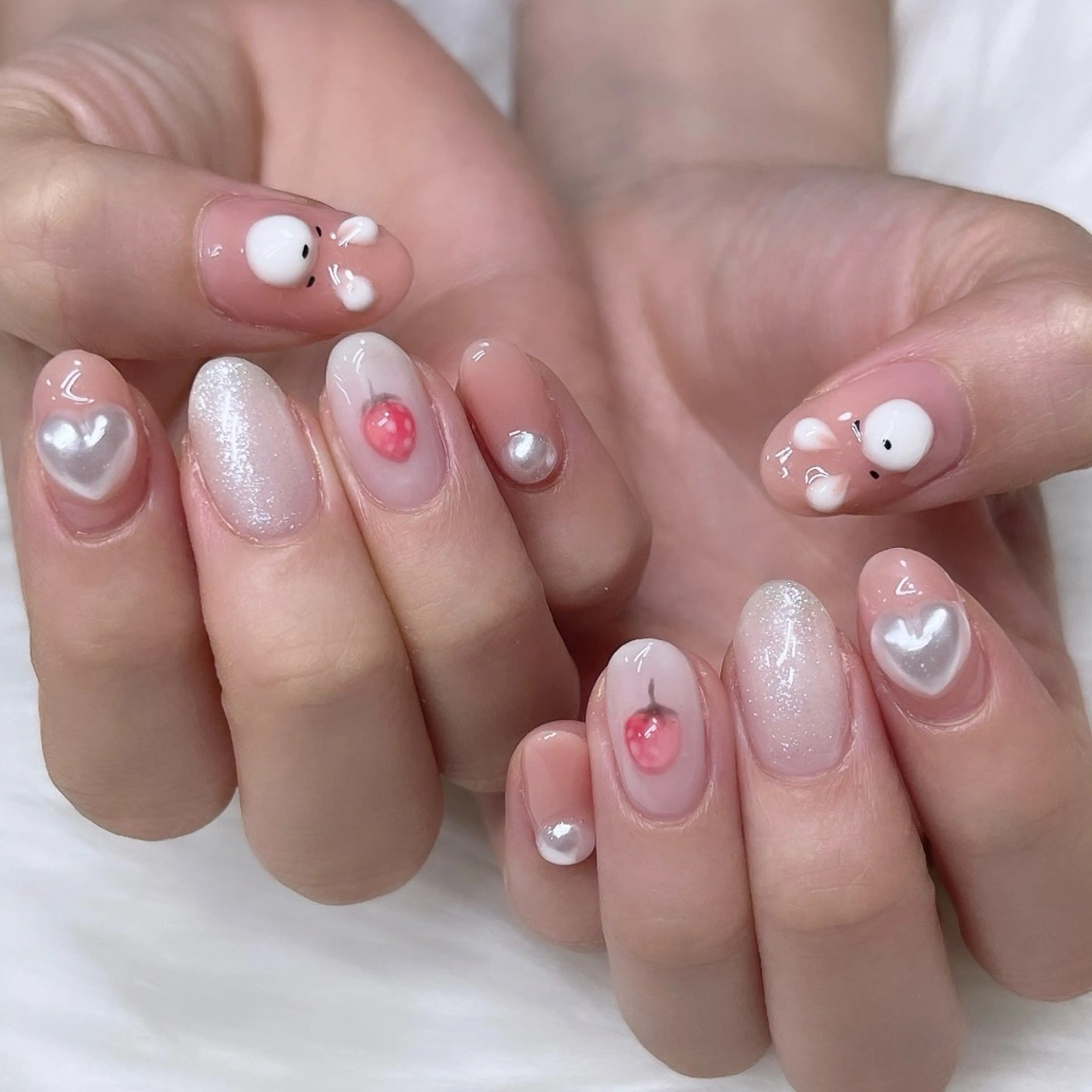 ネイル アートネイル キラキラネイル 韓国ネイル ラメ(グリッター) ロングネイル 🐕‍🦺Yappy 💗A-tanのネイルデザイン