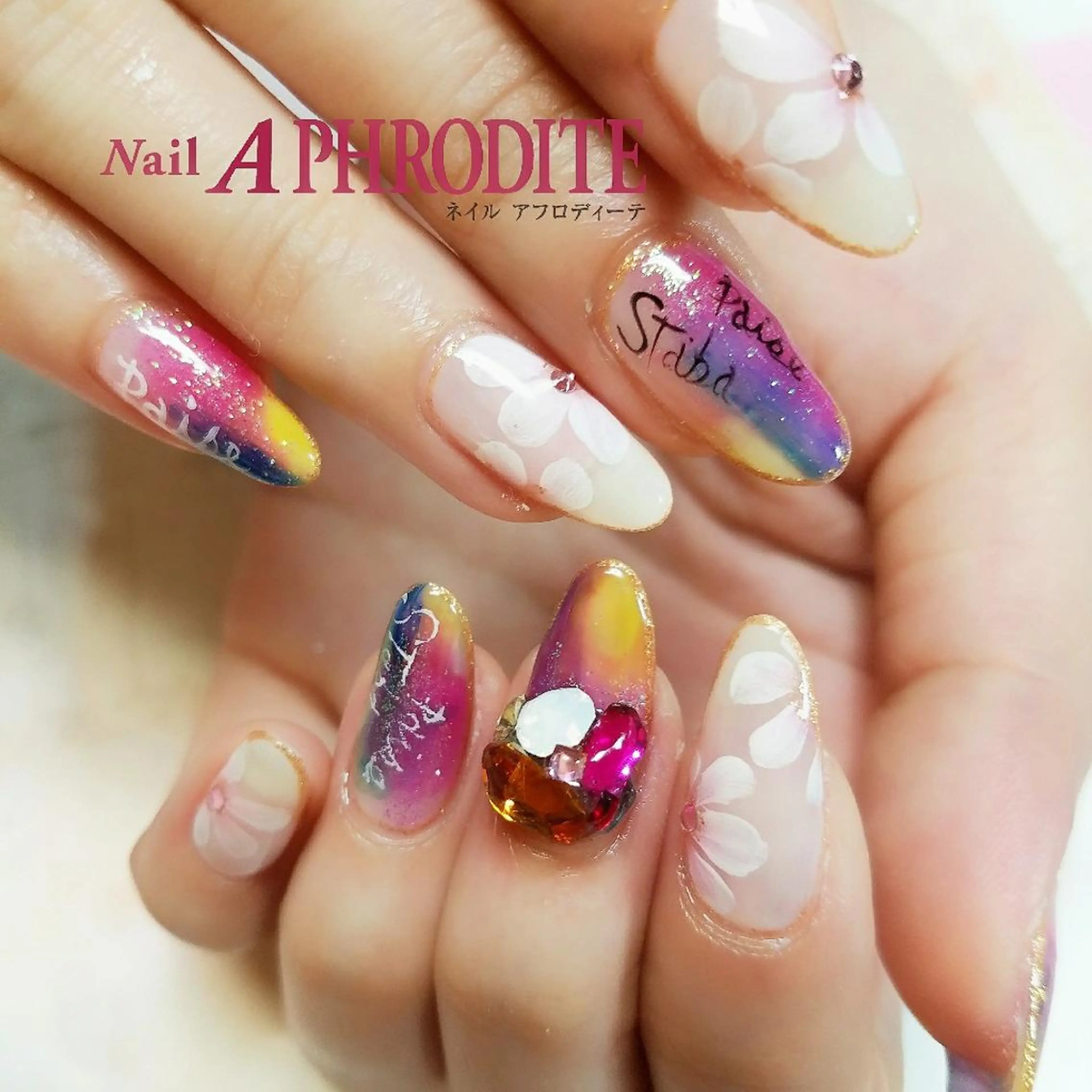 ネイル フラワーネイル Nail  Aphroditeのネイルデザイン