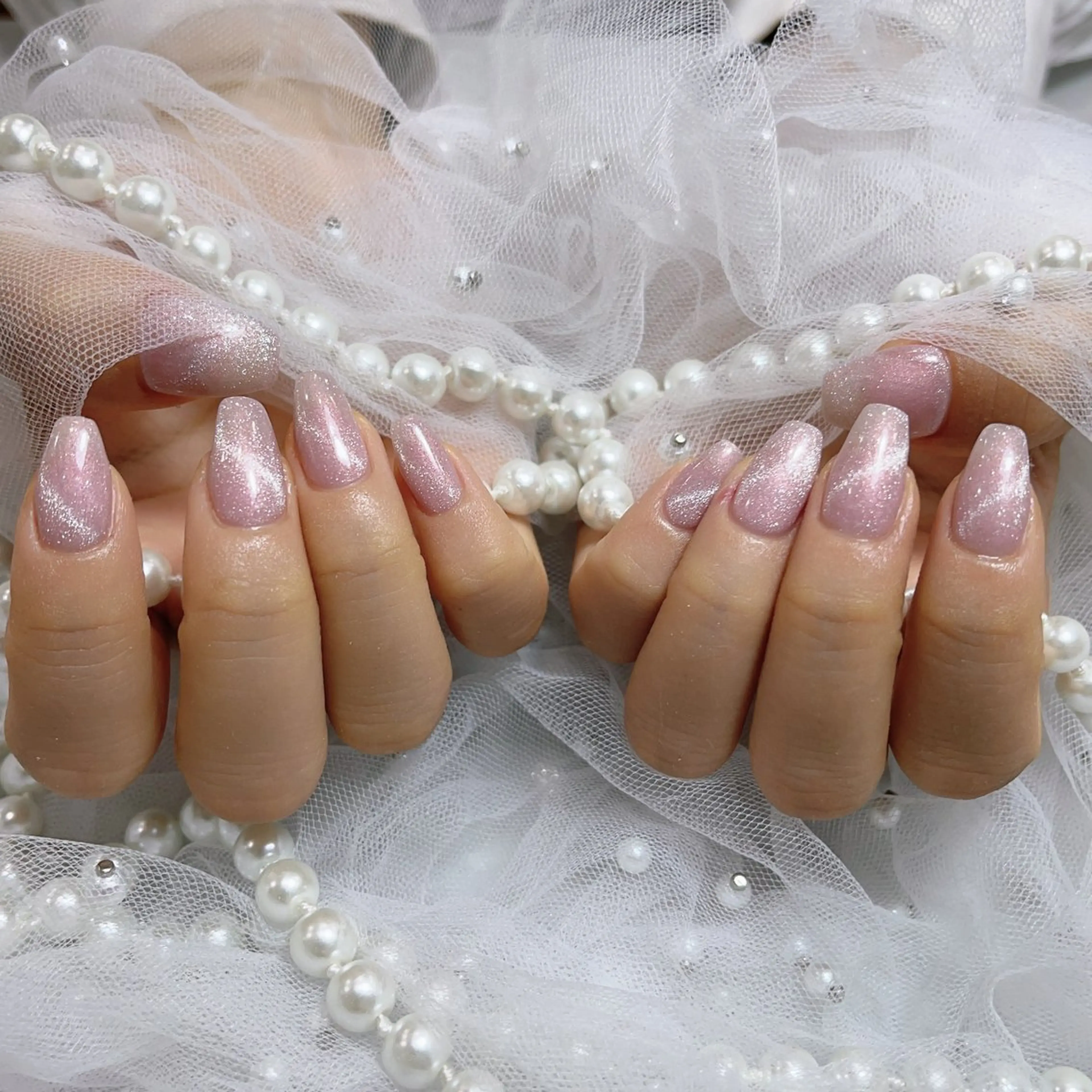 ネイル アートネイル フラッシュネイル フレンチネイル ガラスフレンチ グラデーション M2beauty Renaのネイルデザイン