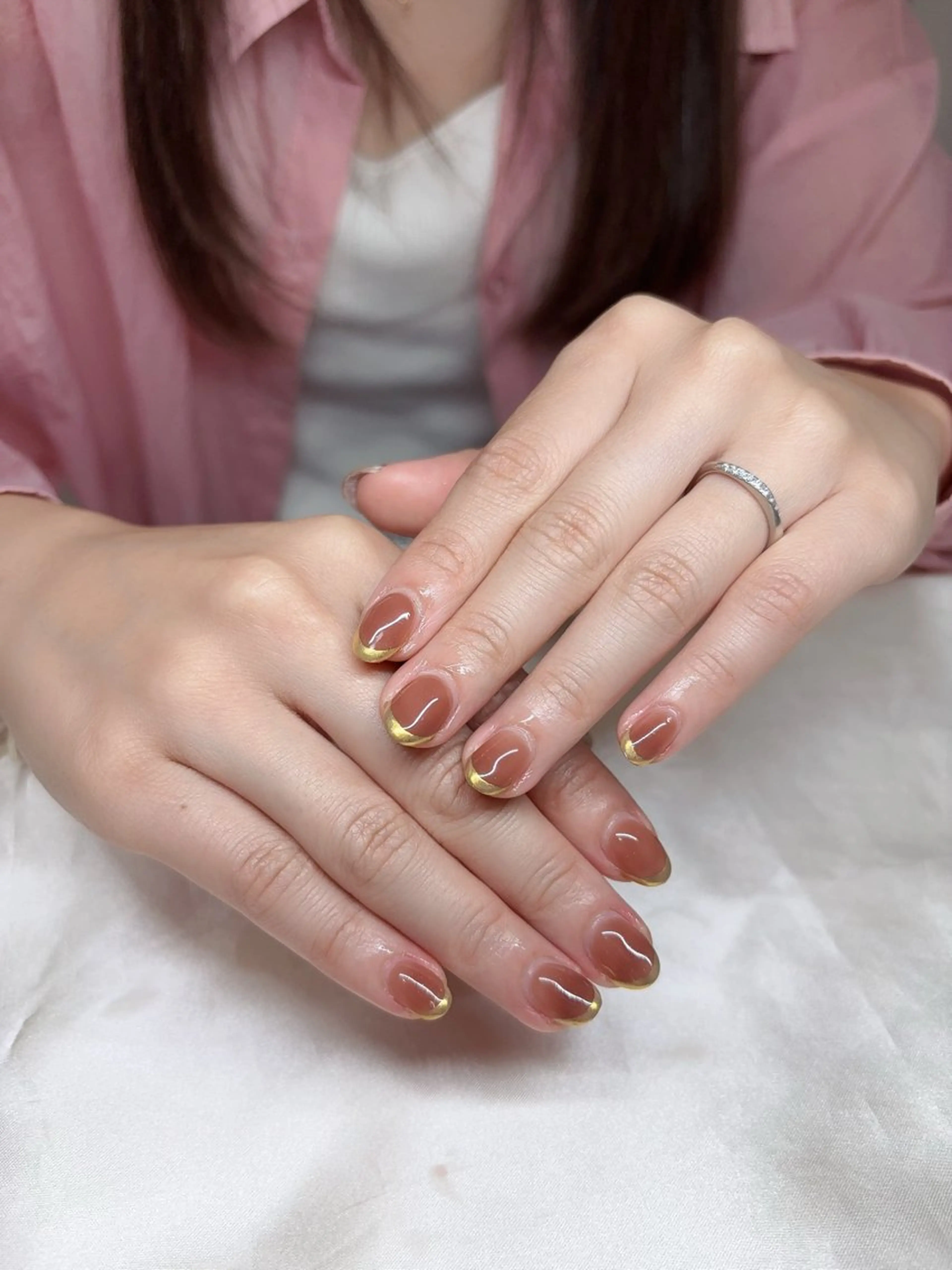 ネイル 韓国ネイル 持ち込み ニュアンスネイル ネイルチップ ハンドネイル TABI ANA.CHUOのネイルデザイン