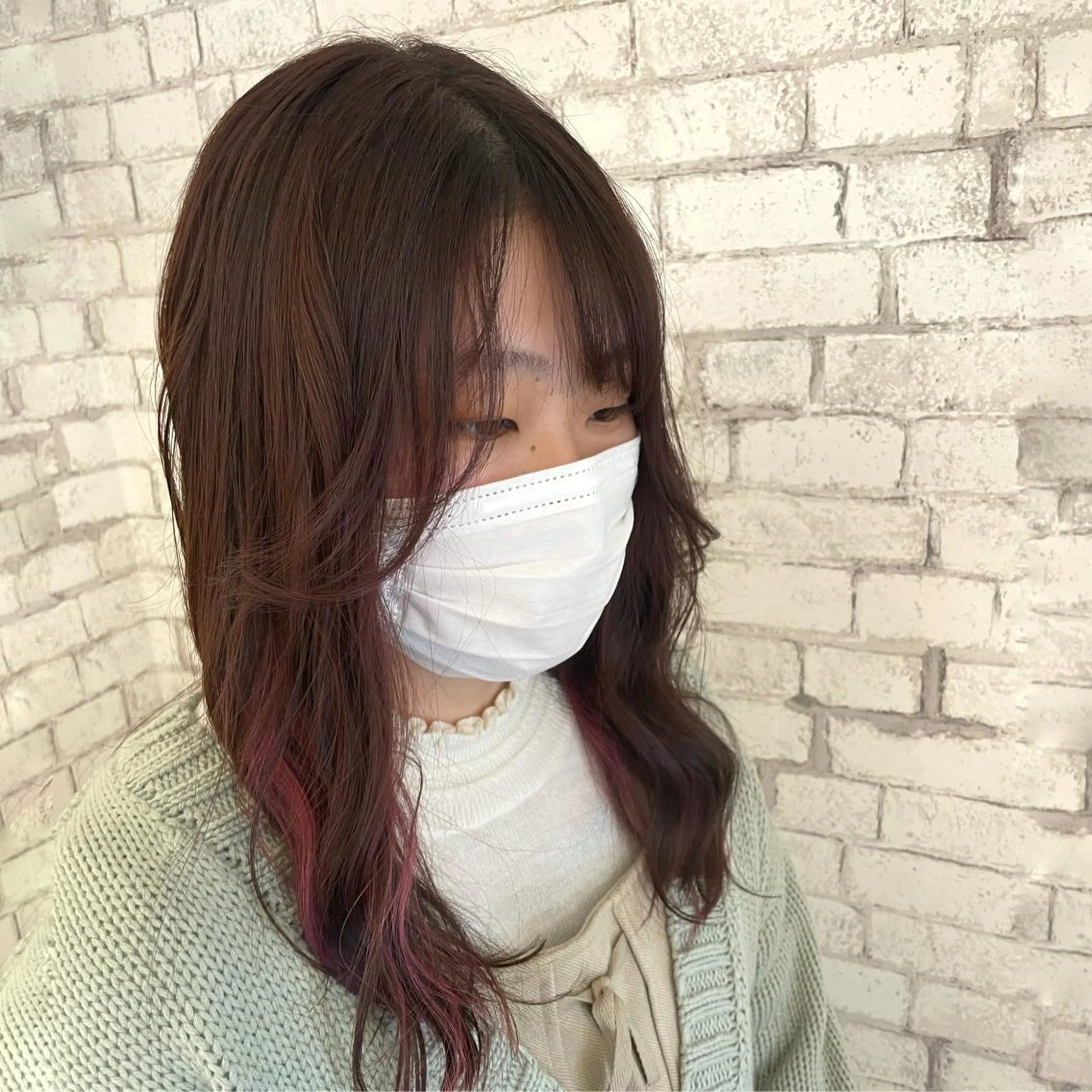 セミロング カラー カット 低ダメージ特化🌱 佐野優斗のヘアスタイル