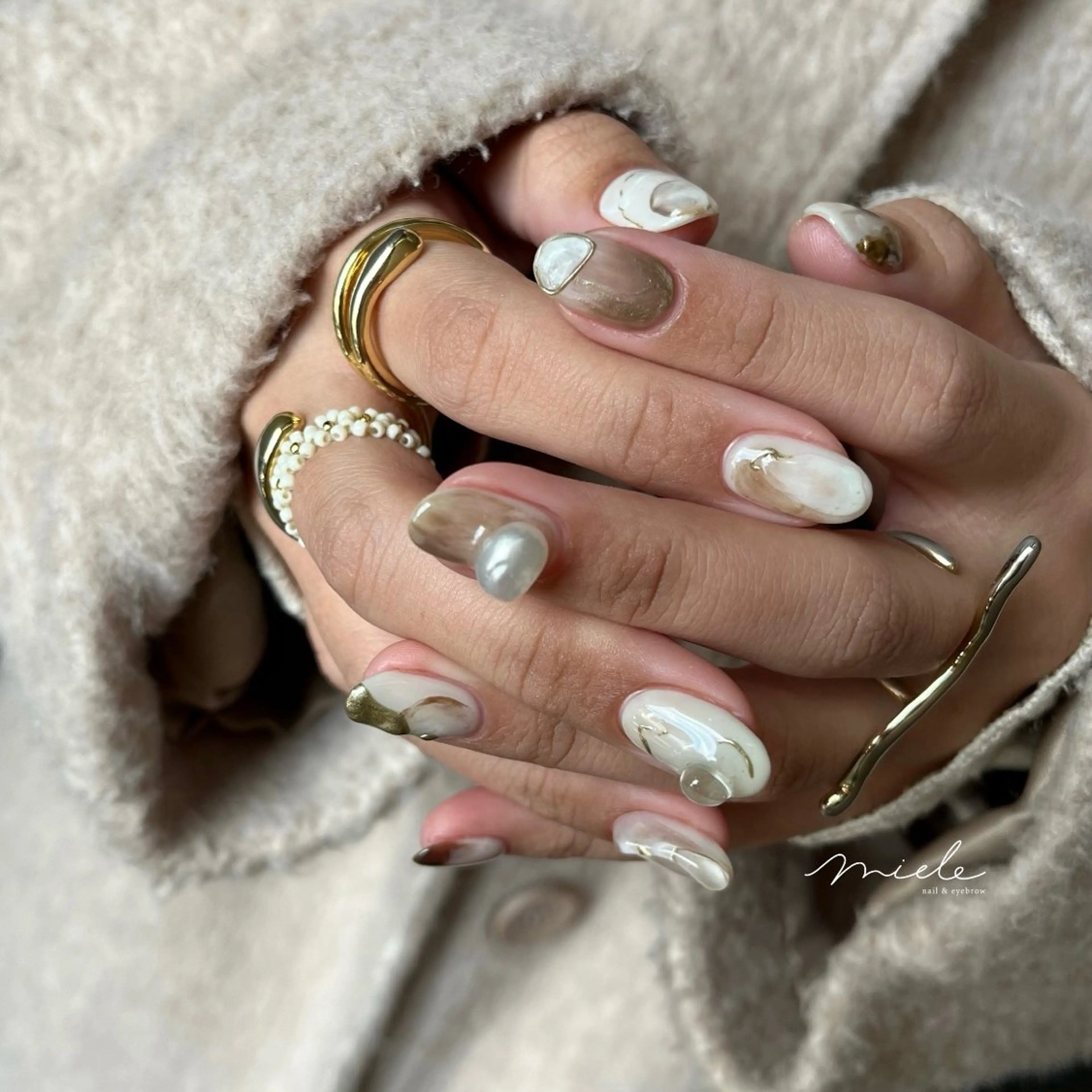 ネイル ハンドネイル miele【ミエレ】 シンプル一癖のネイルデザイン