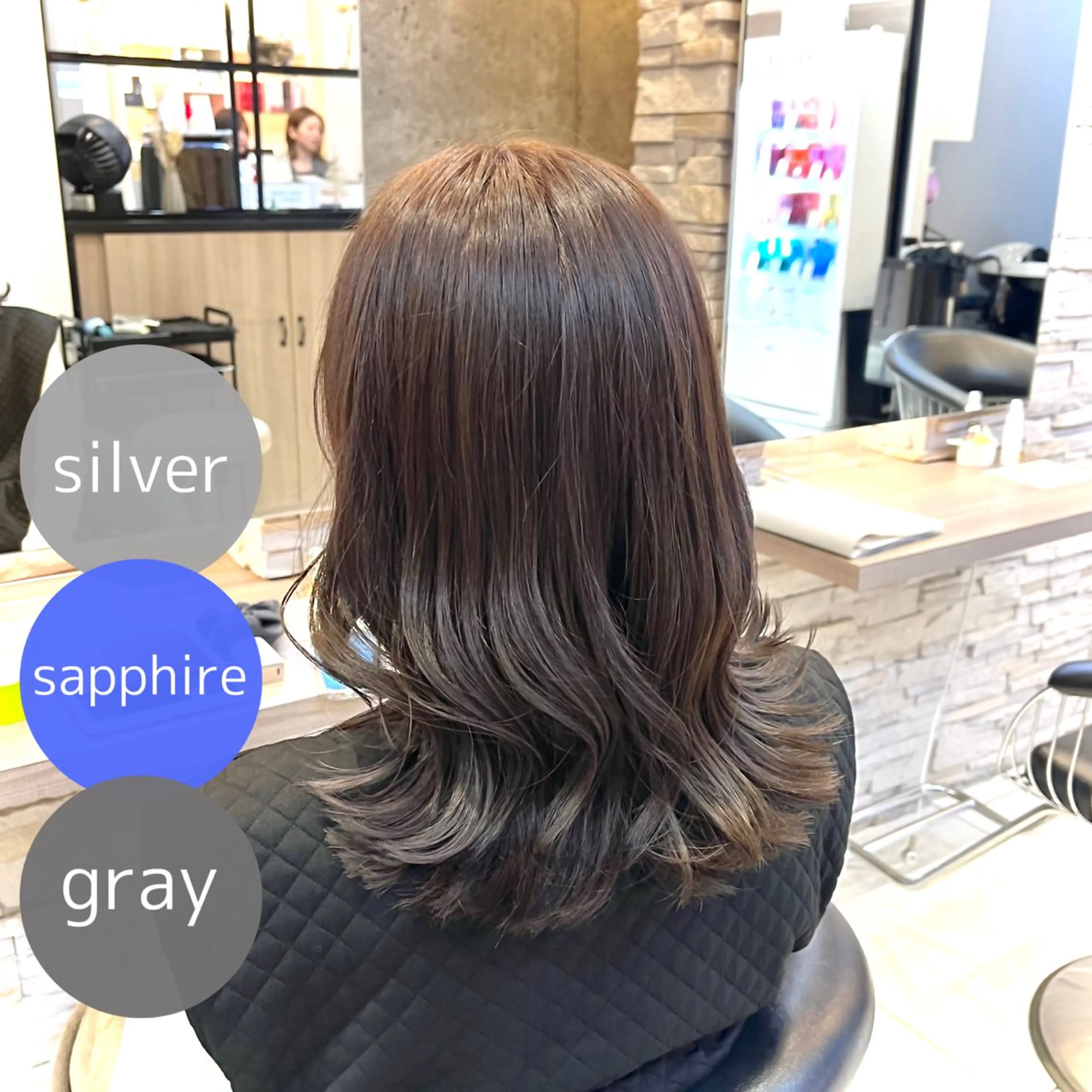 ミディアム カラー 透明感カラー グレージュ くびれヘア カット ヘアカラー トリートメント 透明感カラー/ くびれヘア/館岡俊平のヘアスタイル