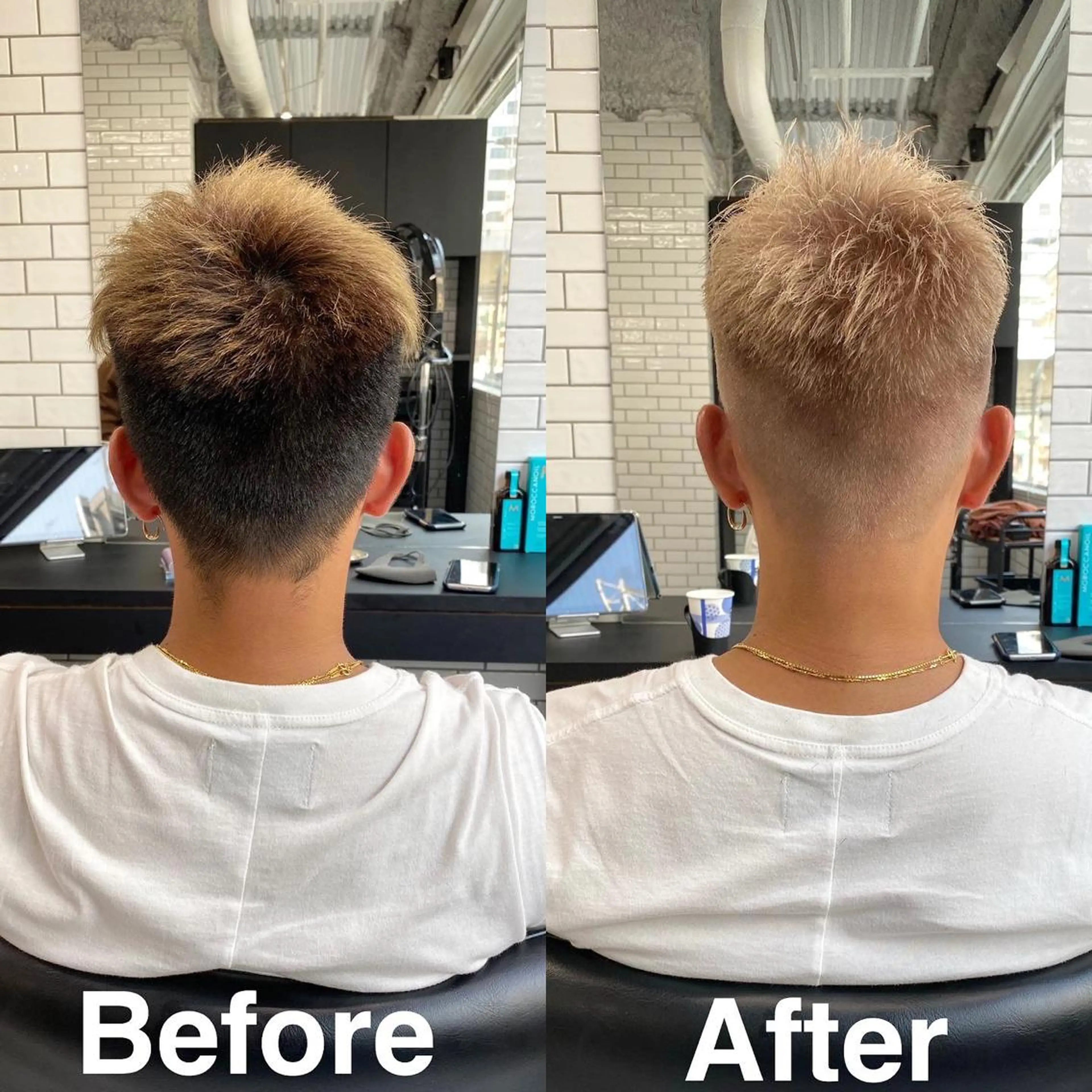 パーマ メンズ メンズブリーチ BLEUNIR  中崎町所属・梅田中崎町メンズ 美容師ユースケのヘアスタイル